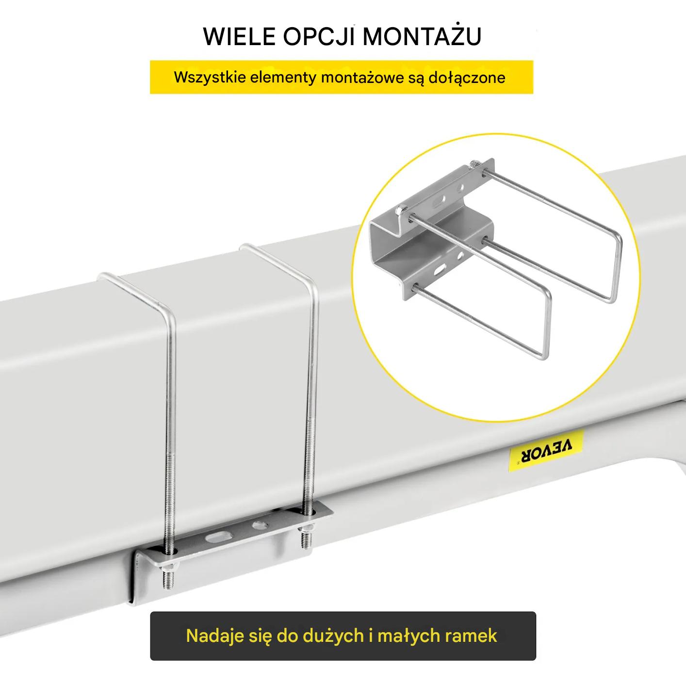 Prowadnice do przyczepy podłodziowej 116 cm aluminium regulowane - obrazek 7
