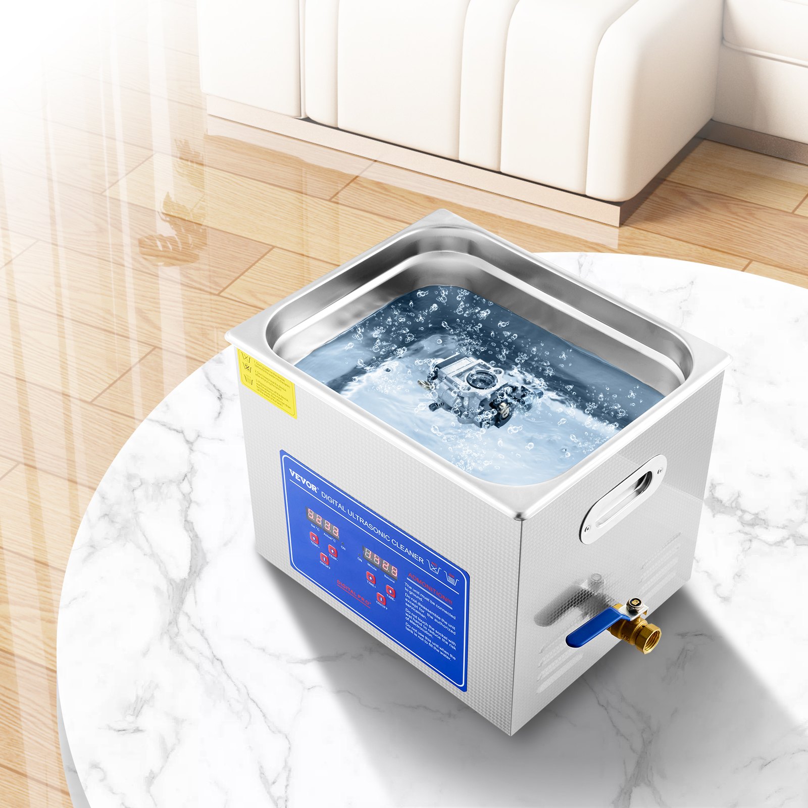 Myjka ultradźwiękowa sterylizator 10 L 300 W timer 40 kHz zestaw Premium - obrazek 6