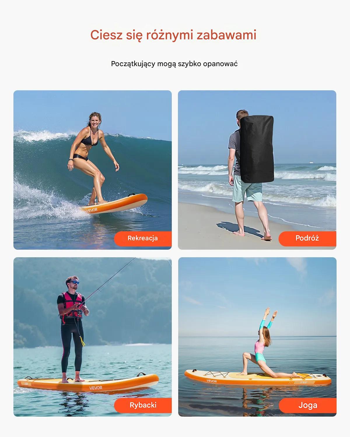 Deska SUP pompowana 335x84x15cm z akcesoriami all in - obrazek 6