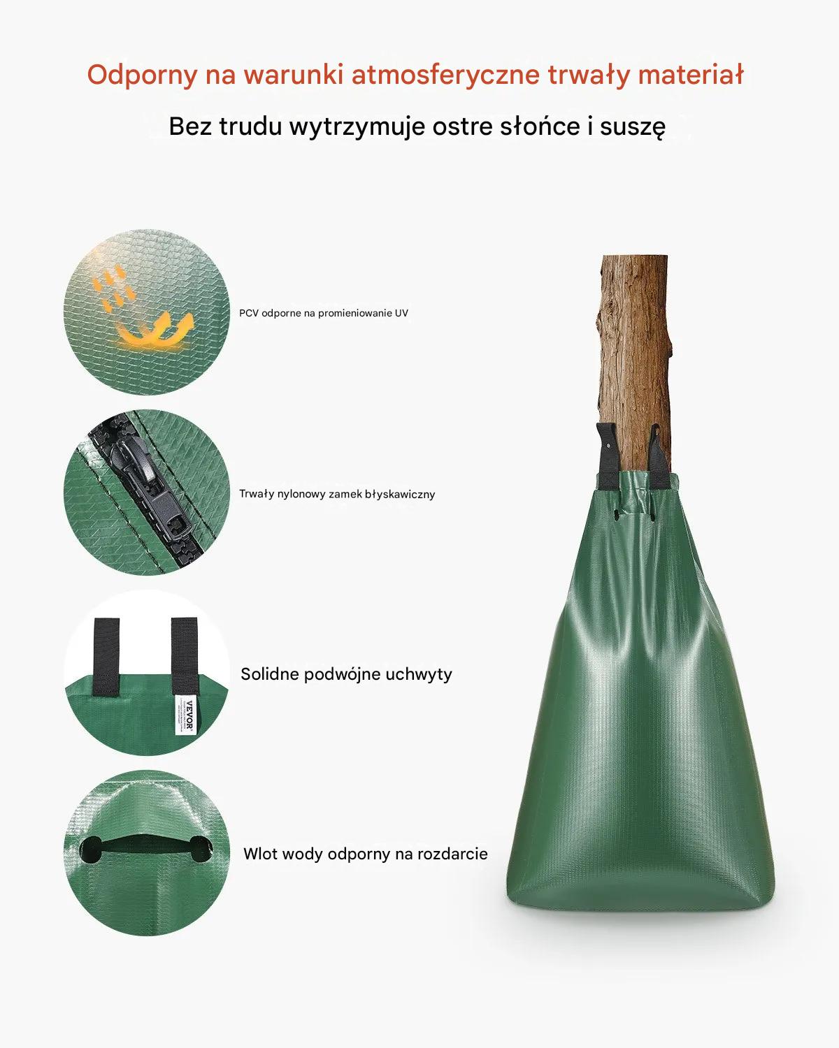 Worki do podlewania drzew 12 szt. 75L kroplowe wolne nawadnianie - obrazek 4