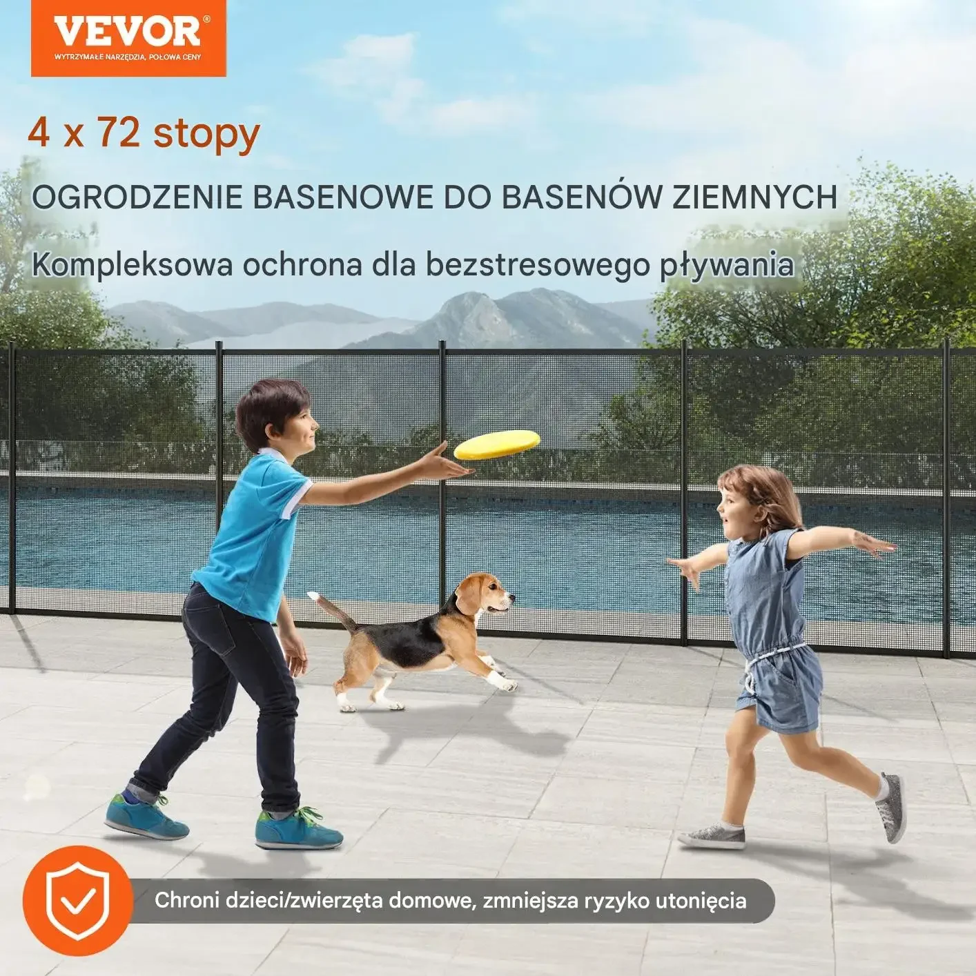 Ogrodzenie basenowe 1,2x21,9 m zabezpieczenie dzieci demontowane ochrona - obrazek 2