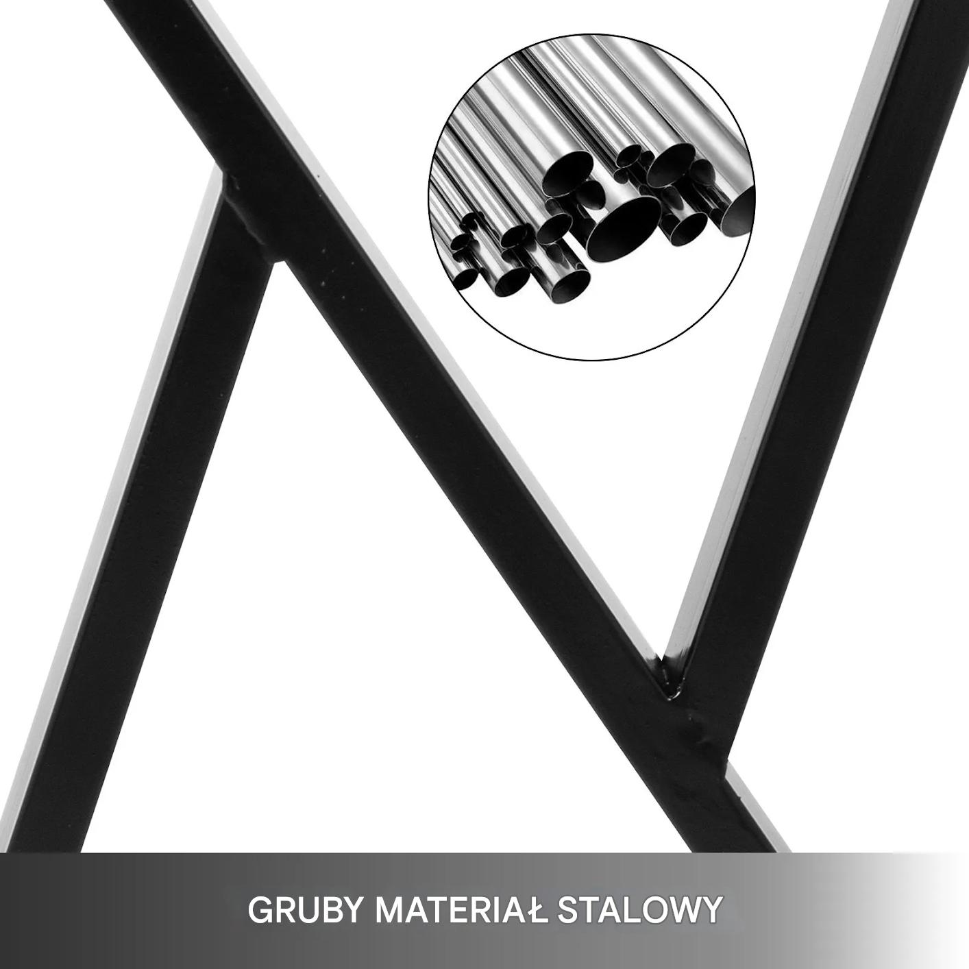 Nogi do stołu lawy biurka stolika metalowe loftowe 2 sztuki czarne - obrazek 6