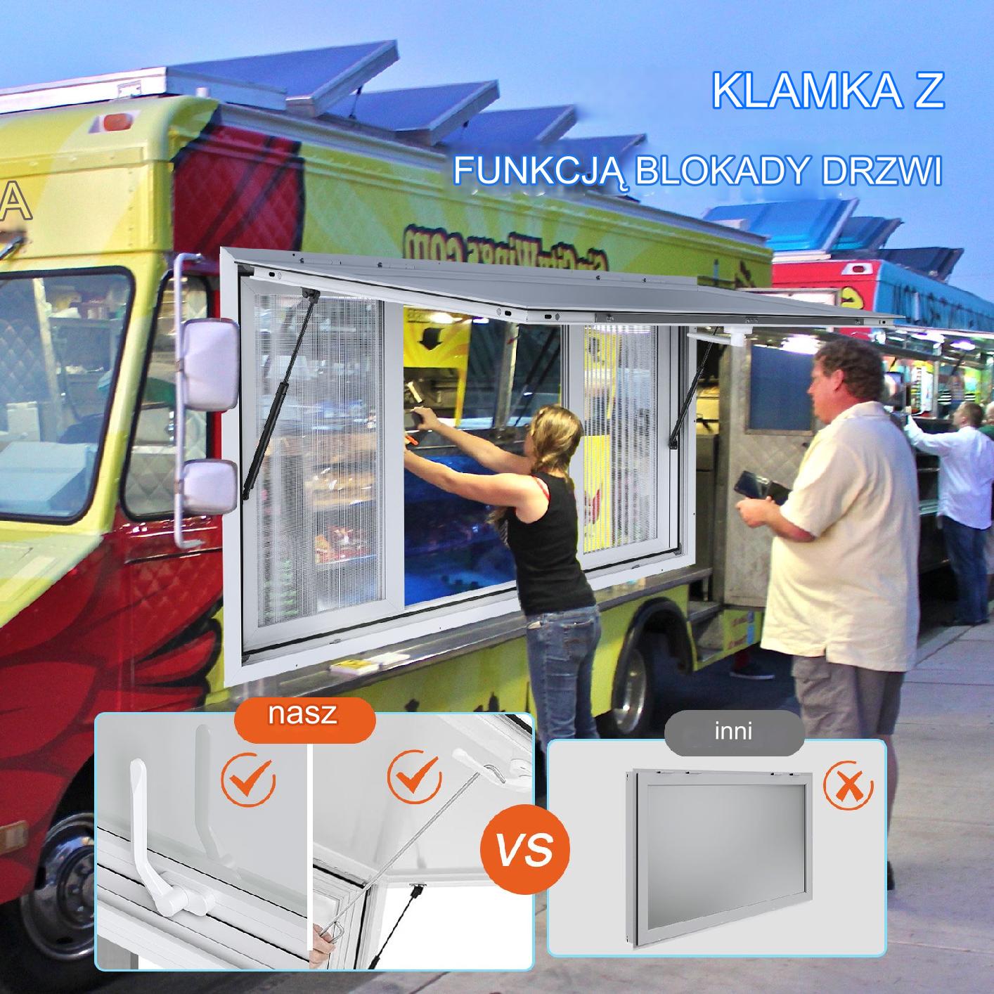 Okienko gastronomiczne okno podawcze 94,3x94,3cm – food truck gastronomia - obrazek 5