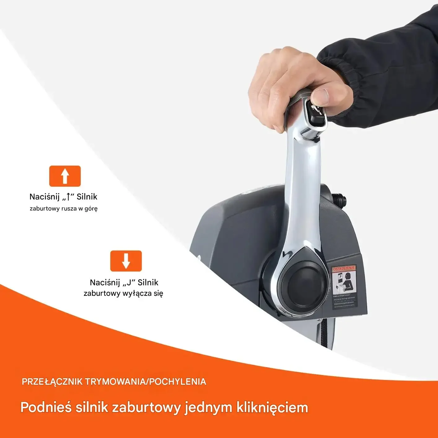Manetka do silnika zaburtowego Evinrude Johnson z trymem sterowanie łodzią - obrazek 3