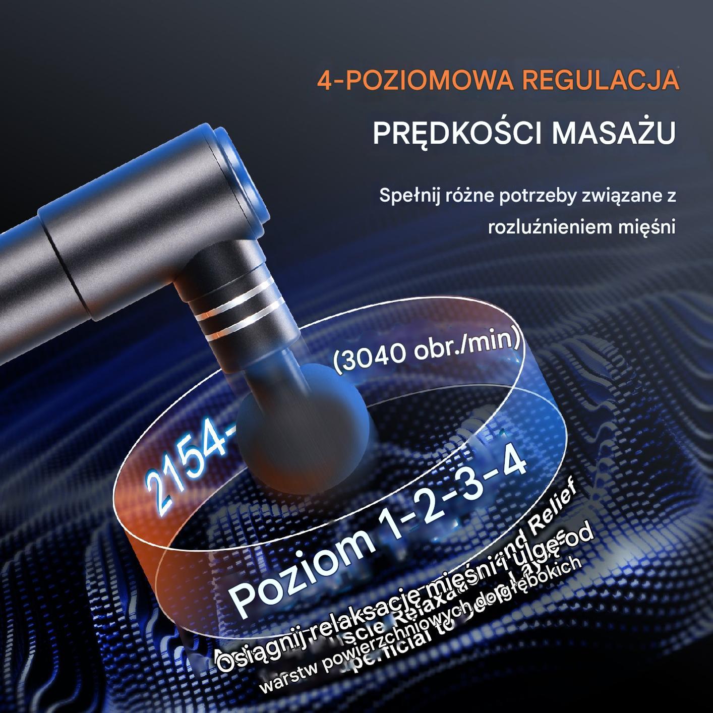 Masażer pistoletowy do ciała, pleców i stóp 12V 3200 obr./min - obrazek 6
