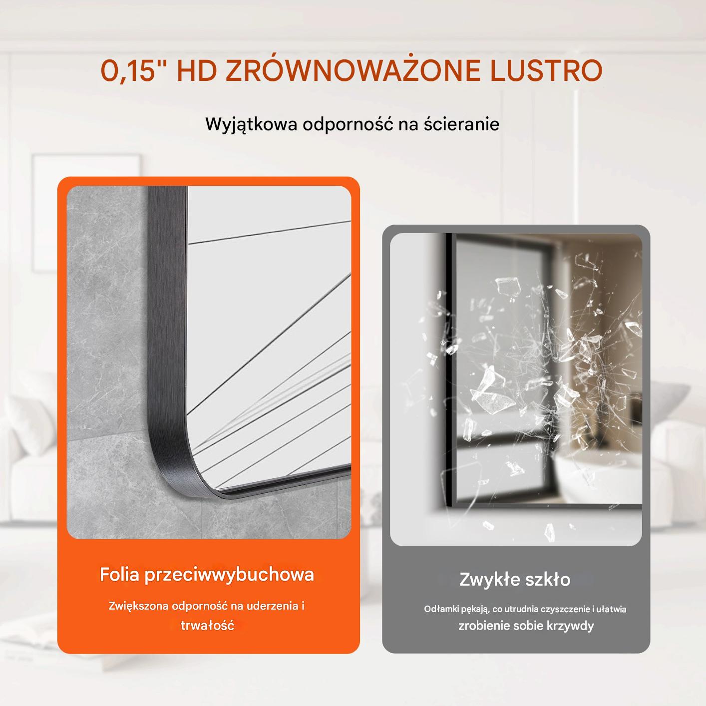 Nowoczesne Lustro Ścienne 61 x 91 cm - obrazek 3