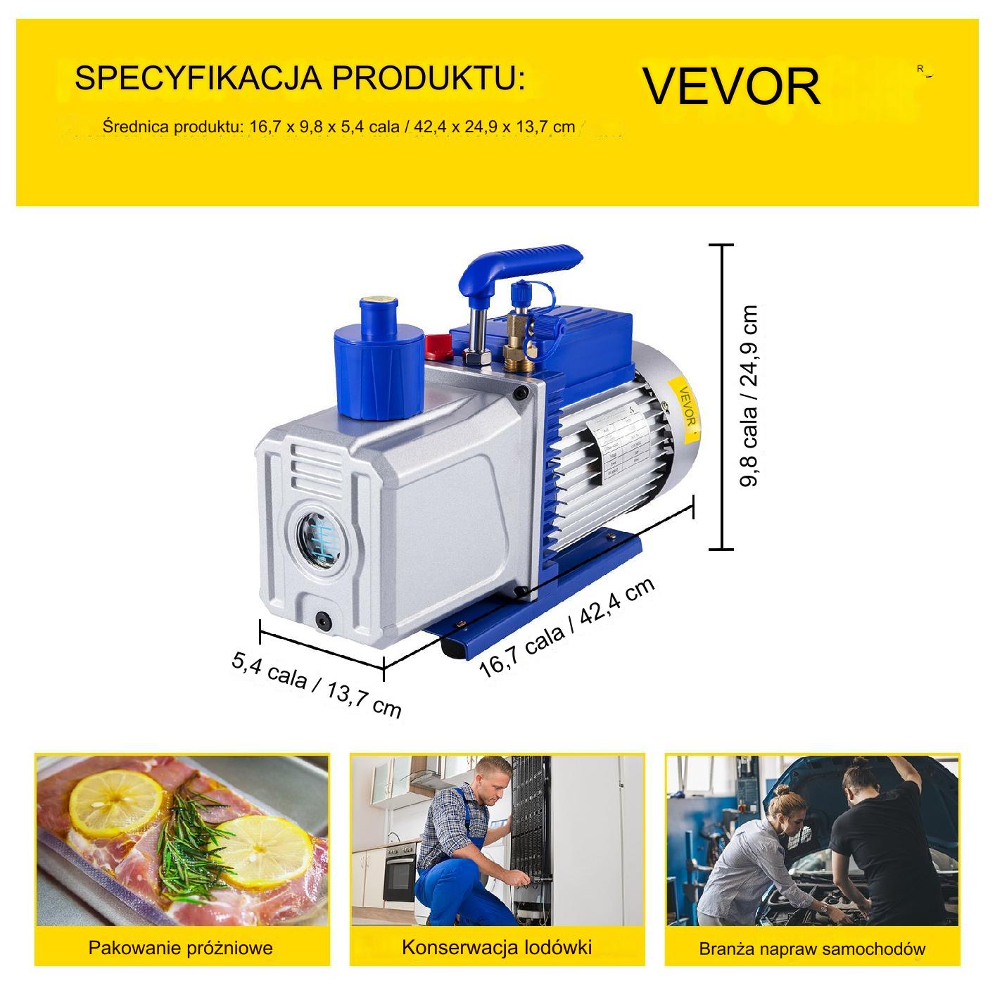 Próżniowa pompa do klimatyzacji 254 l/min - obrazek 2
