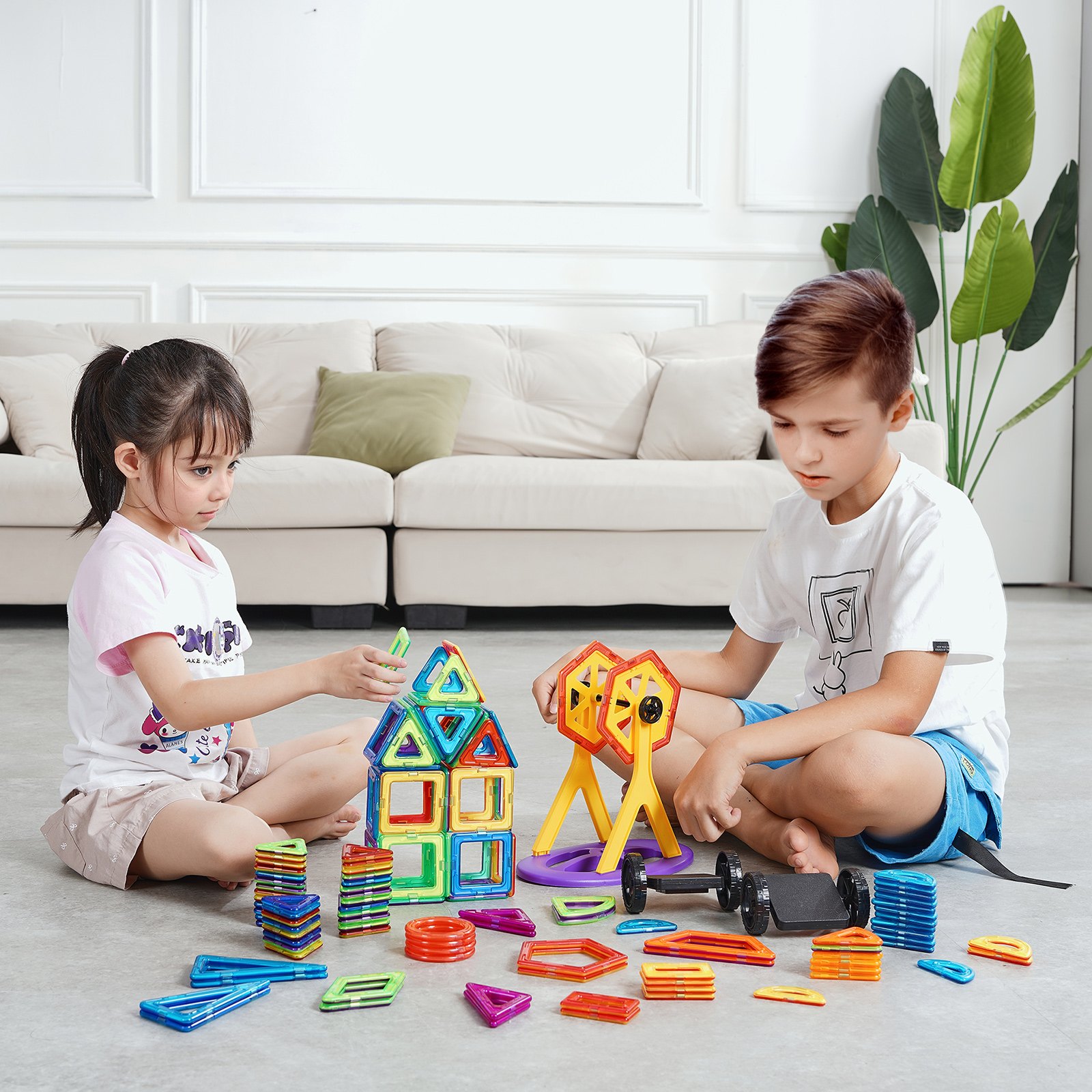 Magnetyczne Klocki 123 szt. zestaw 3D dla dzieci – zabawka edukacyjna - obrazek 7