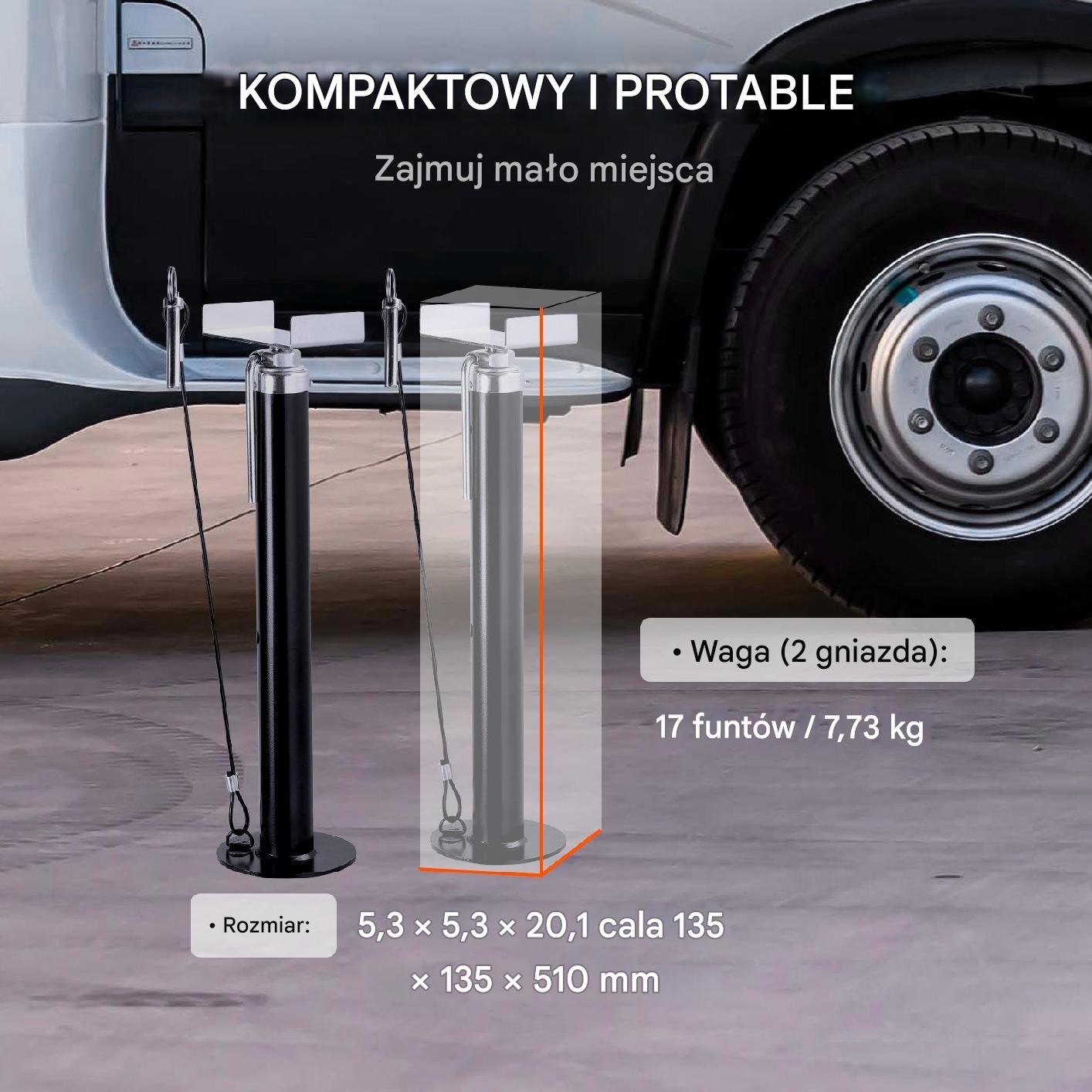 Stopa podpora podkładka do przyczepy kempingowej kampera 50-123 cm - obrazek 4