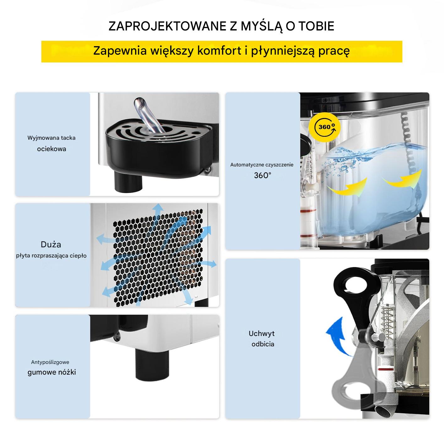 Granitor maszyna do napojów slush sorbetów smoothies 6L - obrazek 7