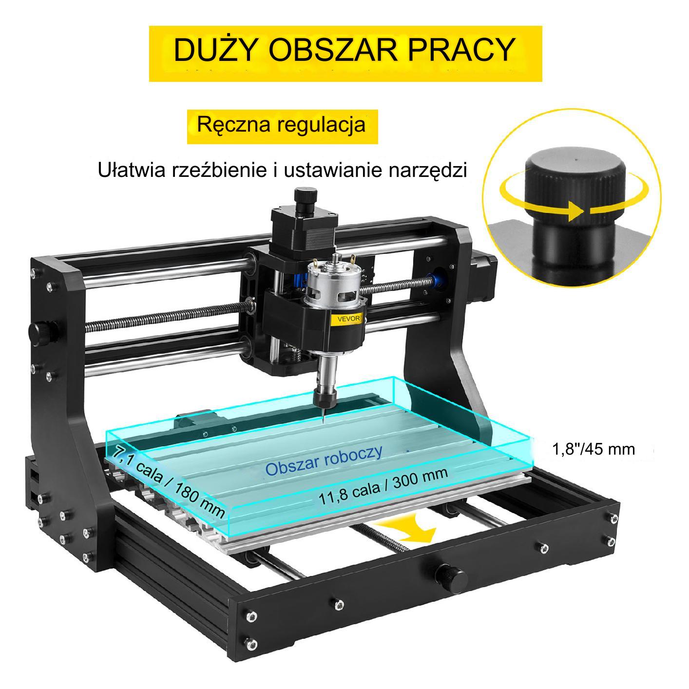 Grawer laserowy maszyna tnąca laserem 2500MW 300×180×40mm - obrazek 4