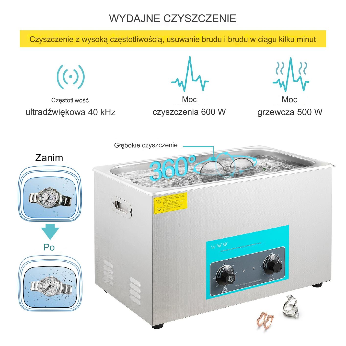 Myjka Ultradźwiękowa do czyszczenia 30L - obrazek 3