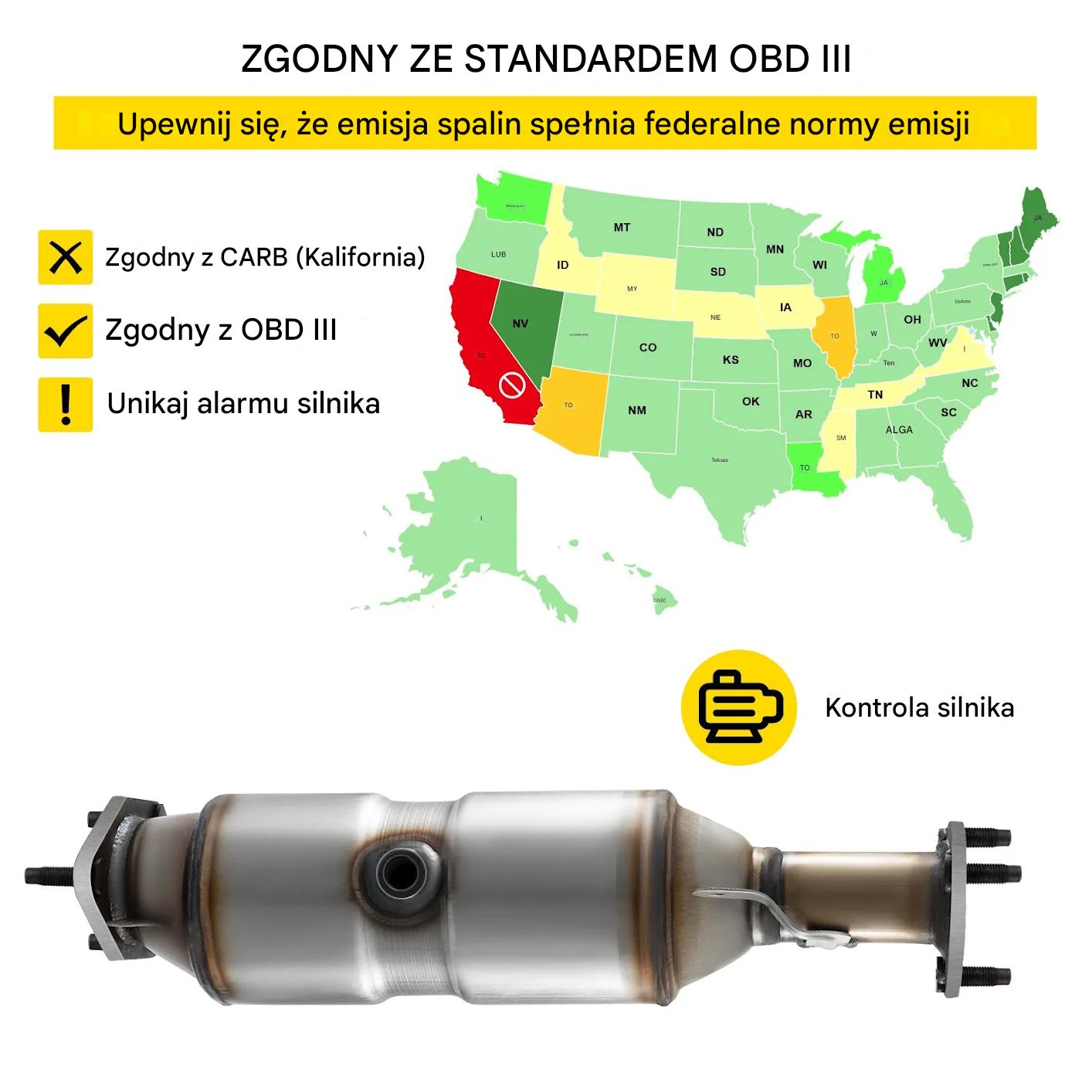 Katalizator Honda Accord 2003-2007 2.4L wysoki przepływ - obrazek 7