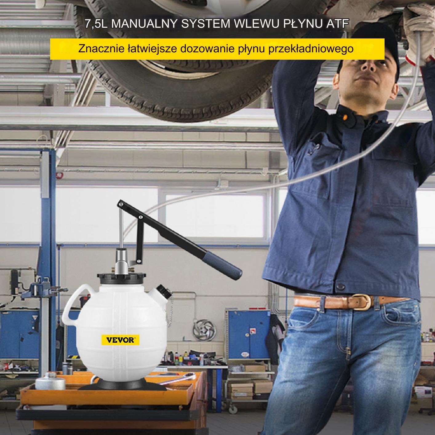 Ręczna pompa ATF 7,5 L do skrzyni biegów z 15 adapterami - obrazek 7