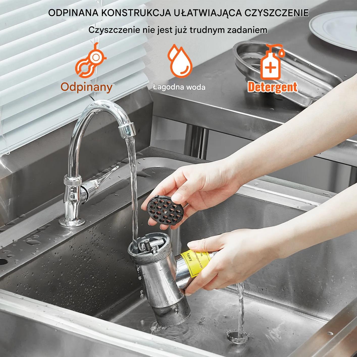 Maszynka do mięsa elektryczna 2,27kg/min 575W stal aluminiowa kiełbasy - obrazek 6
