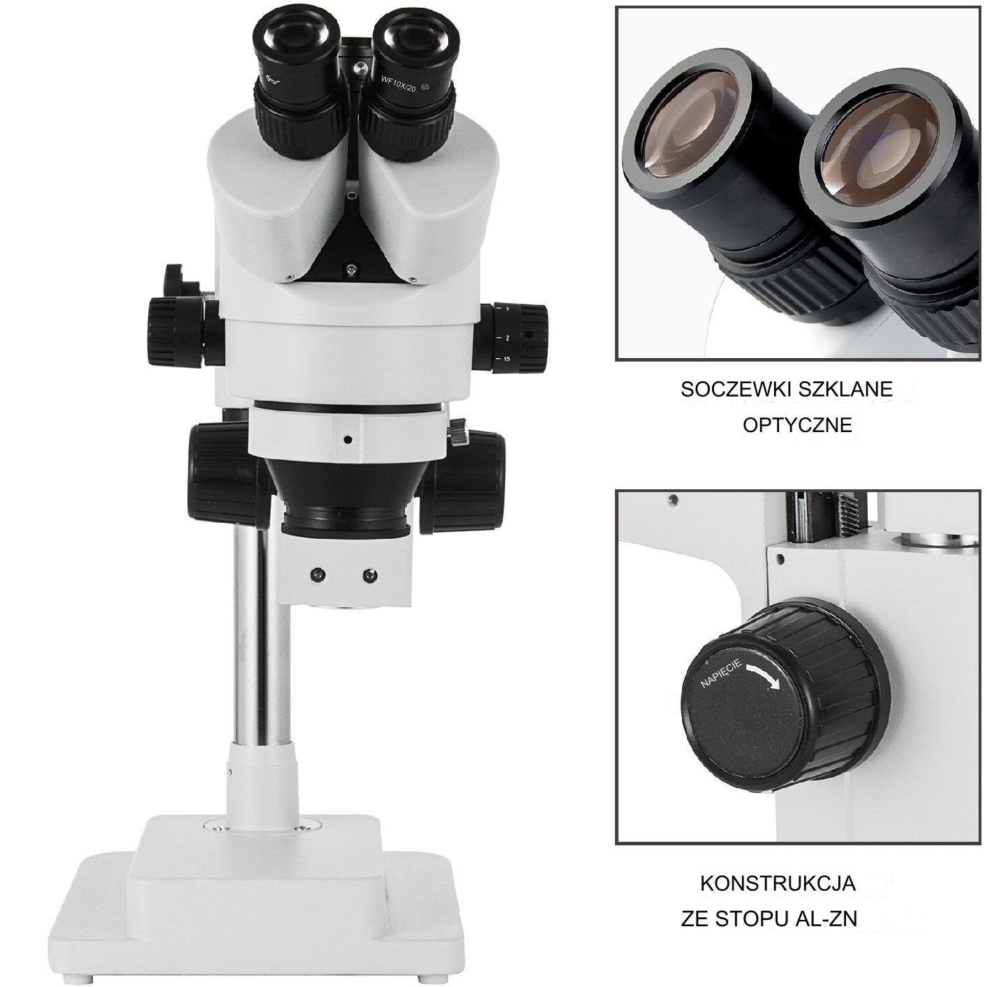 Mikroskop trójokularowy 3.5–90x zoom z ramieniem 360° do serwisu PCB - obrazek 6