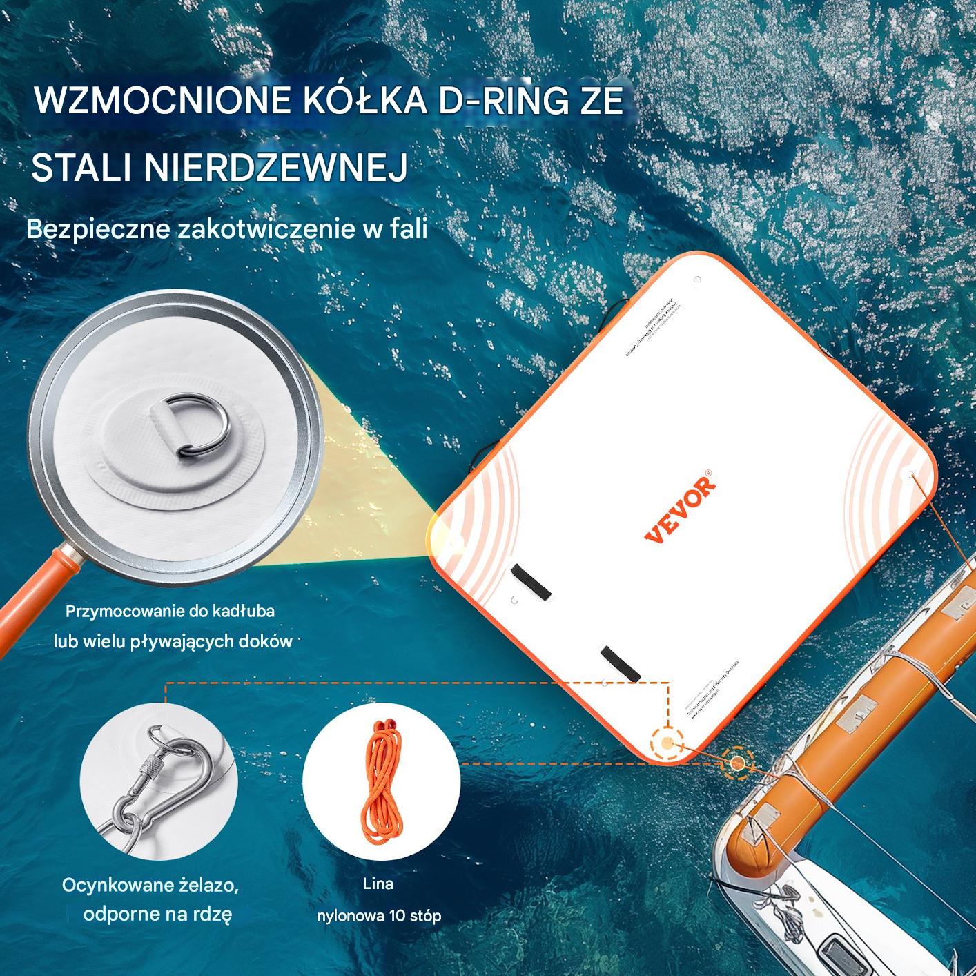 Platforma Pływająca Wodna Dmuchany Materac 1,82 x 1,52 m - obrazek 4