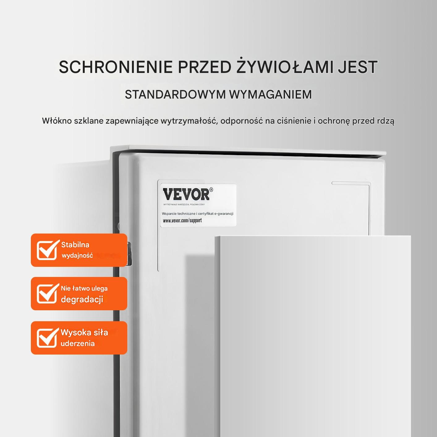 Skrzynka elektryczna NEMA 4X 30x25x14 cm IP66 wodoodporna z płytą - obrazek 5