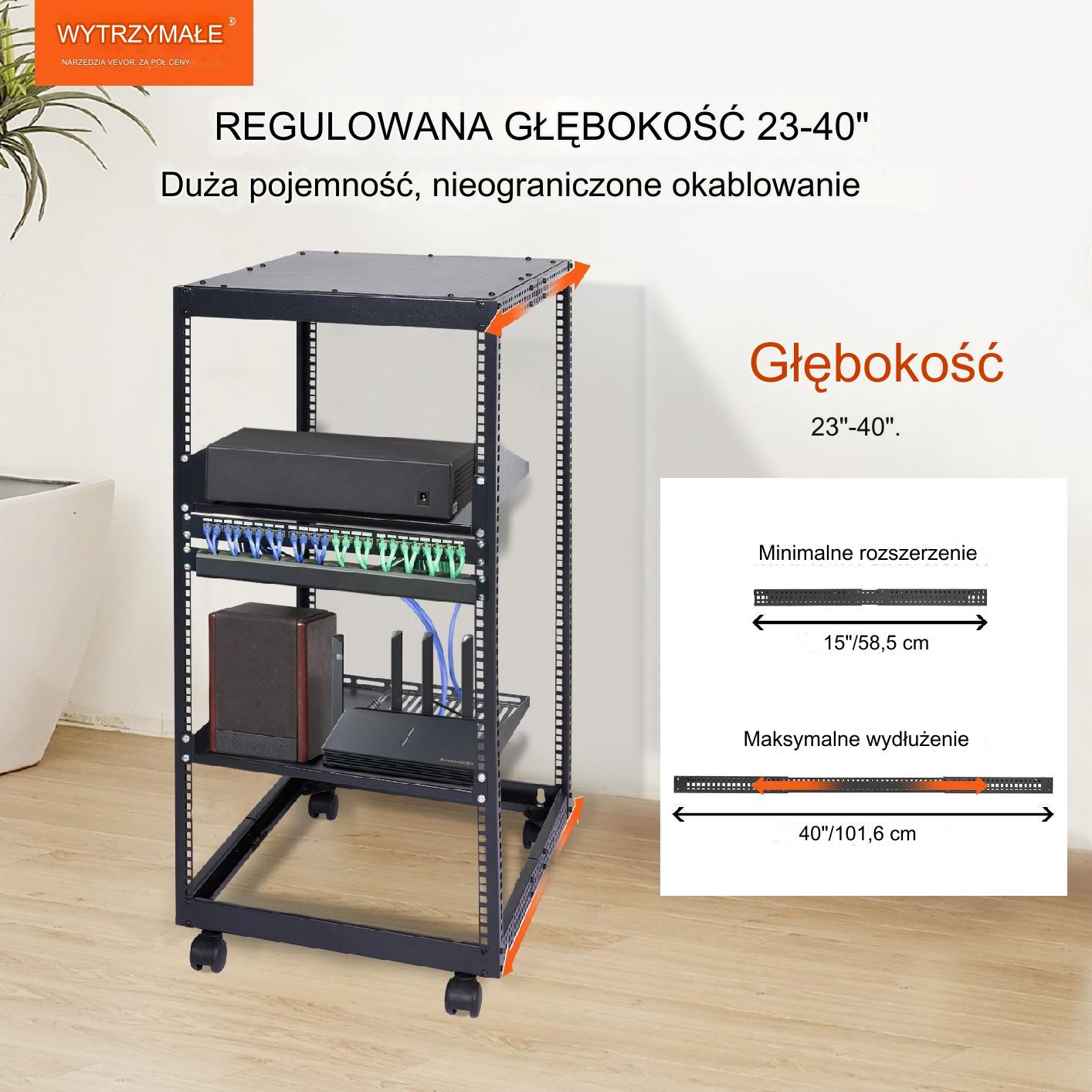 Szafa serwerowa regał serwerowy 98 cm - obrazek 3