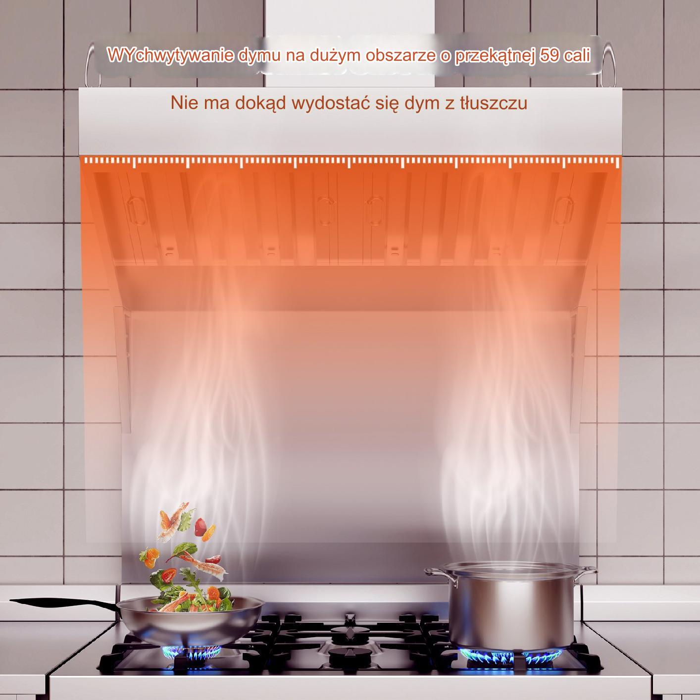 Okap Gastronomiczny Wyciąg pochłaniacz150x76x90 cm - obrazek 3