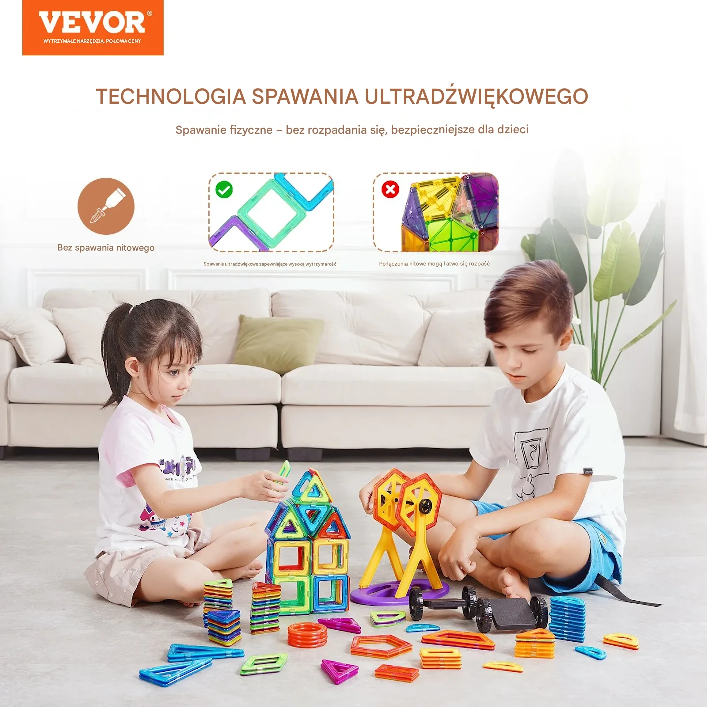 Magnetyczne Klocki 123 szt. zestaw 3D dla dzieci – zabawka edukacyjna - obrazek 4