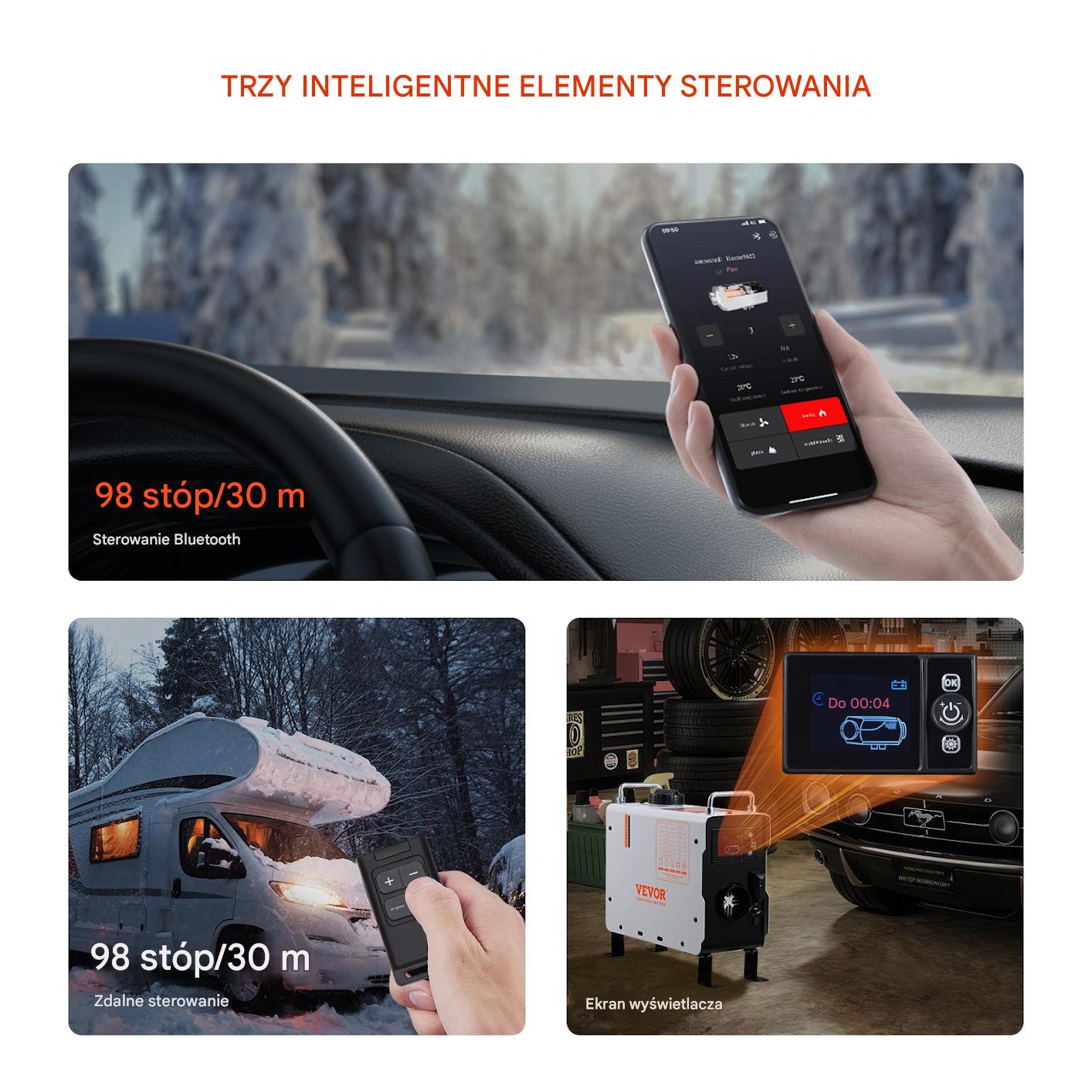Ogrzewanie postojowe diesel 2kW 12/24V Bluetooth do auta kampera - obrazek 7
