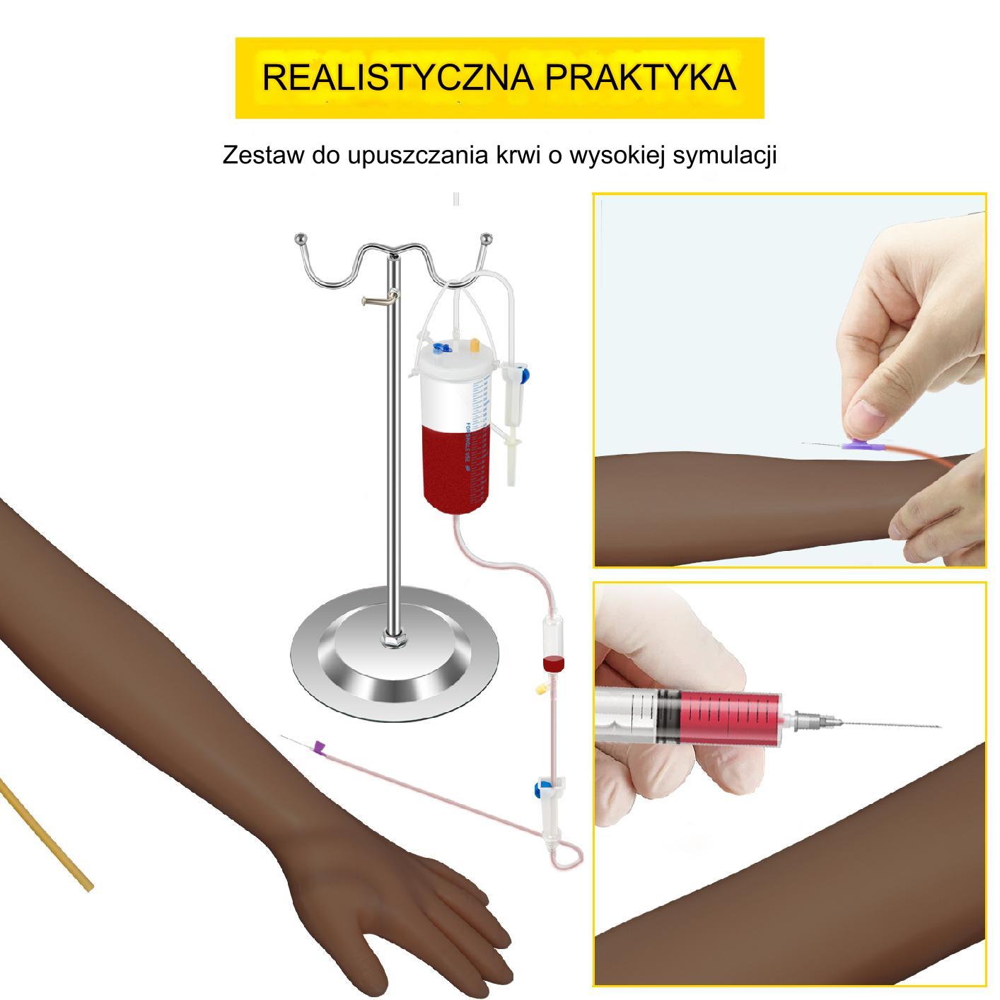 Fantom ręka ramię wkłucia iniekcje trenażer mocna zestaw nauka medyczna BHP - obrazek 3