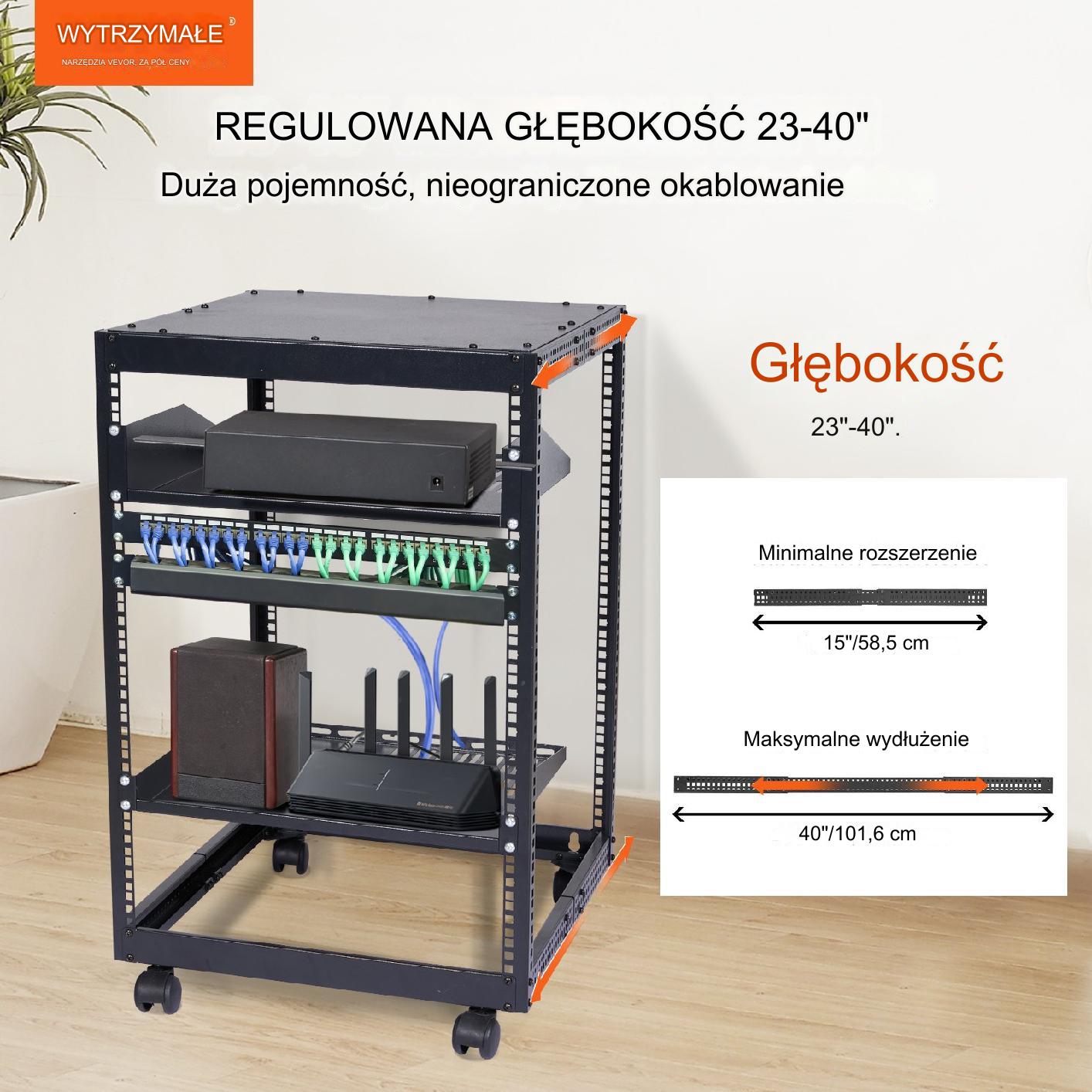 Szafa serwerowa regał serwerowy 76 cm - obrazek 7