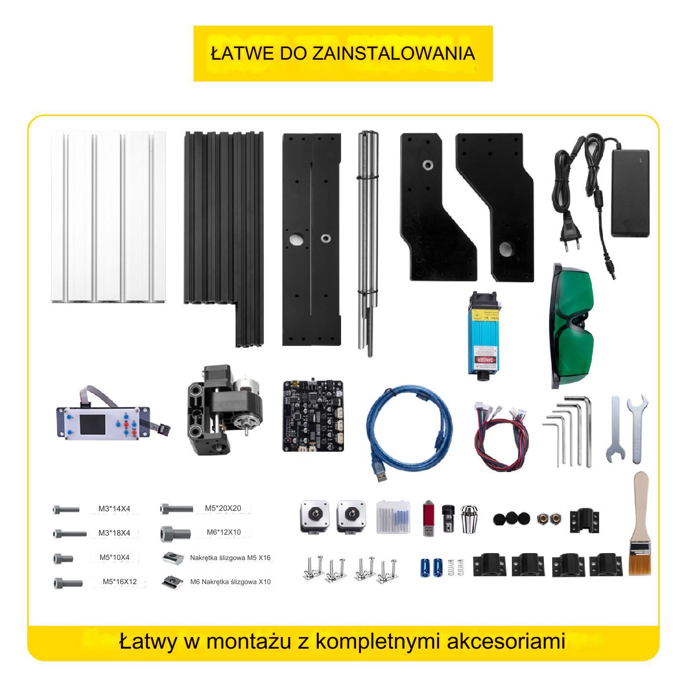 Grawer laserowy maszyna tnąca laserem 2500MW 300×180×40mm - obrazek 5