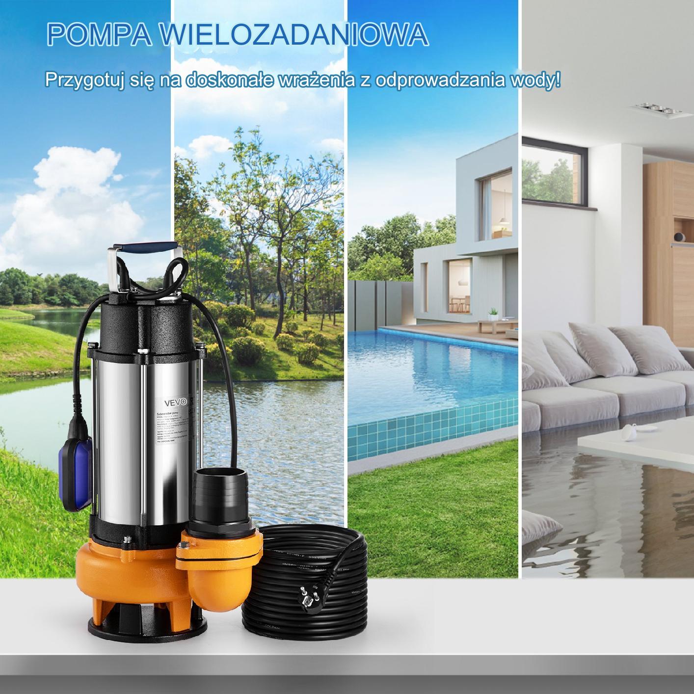 Pompa głębinowa membranowa górnossąca do wody studni zanurzeniowa 2200 W - obrazek 7