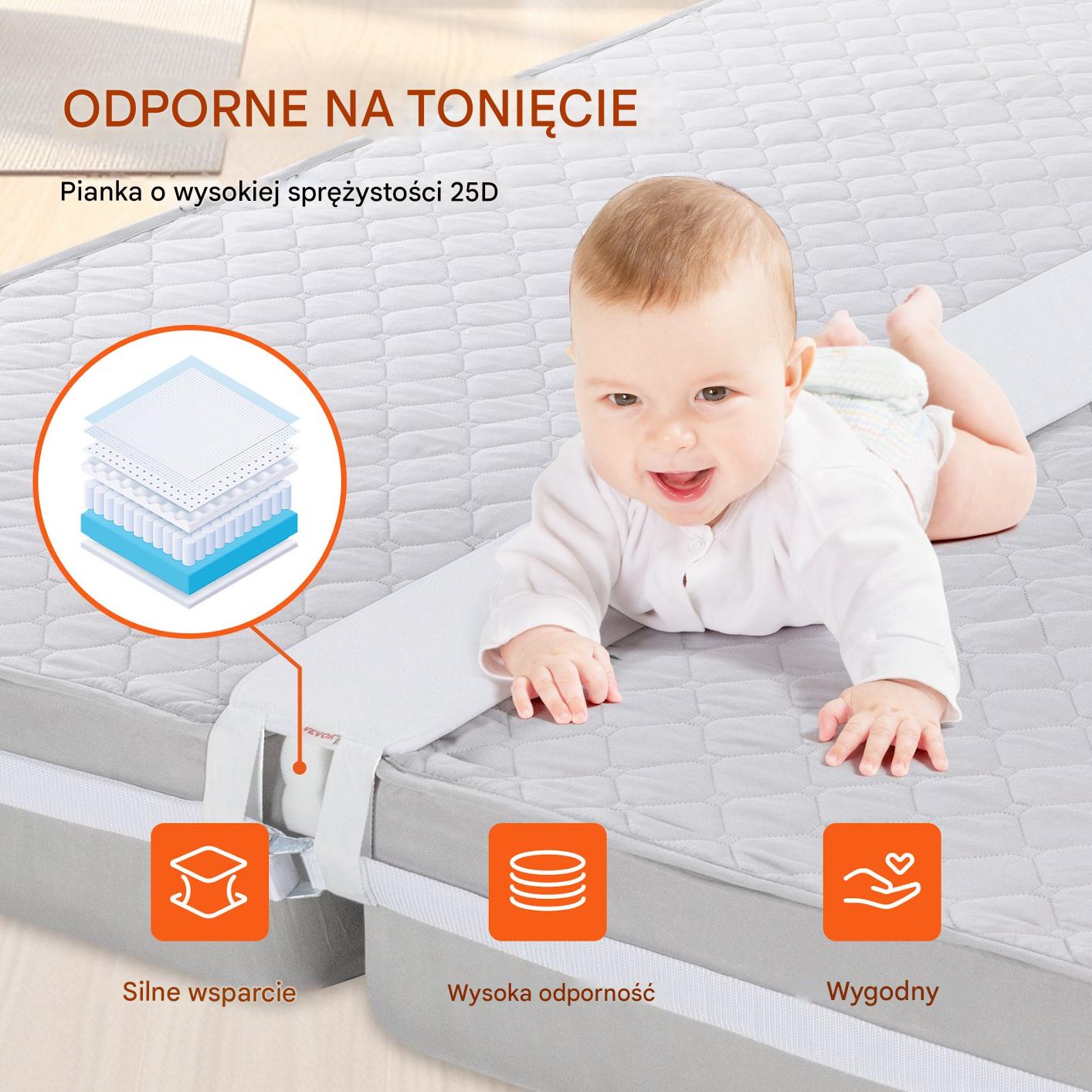Łącznik materacy wypełniacz mostek podwójny pas do łóżka podwójnego - obrazek 6