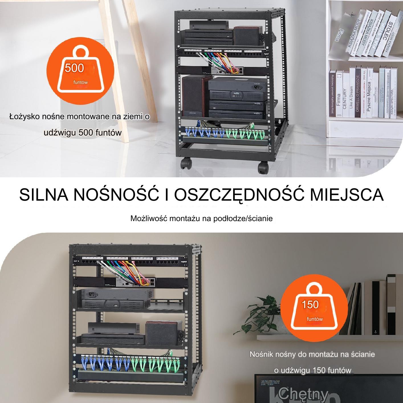 Szafa serwerowa regał serwerowy 76 cm - obrazek 3