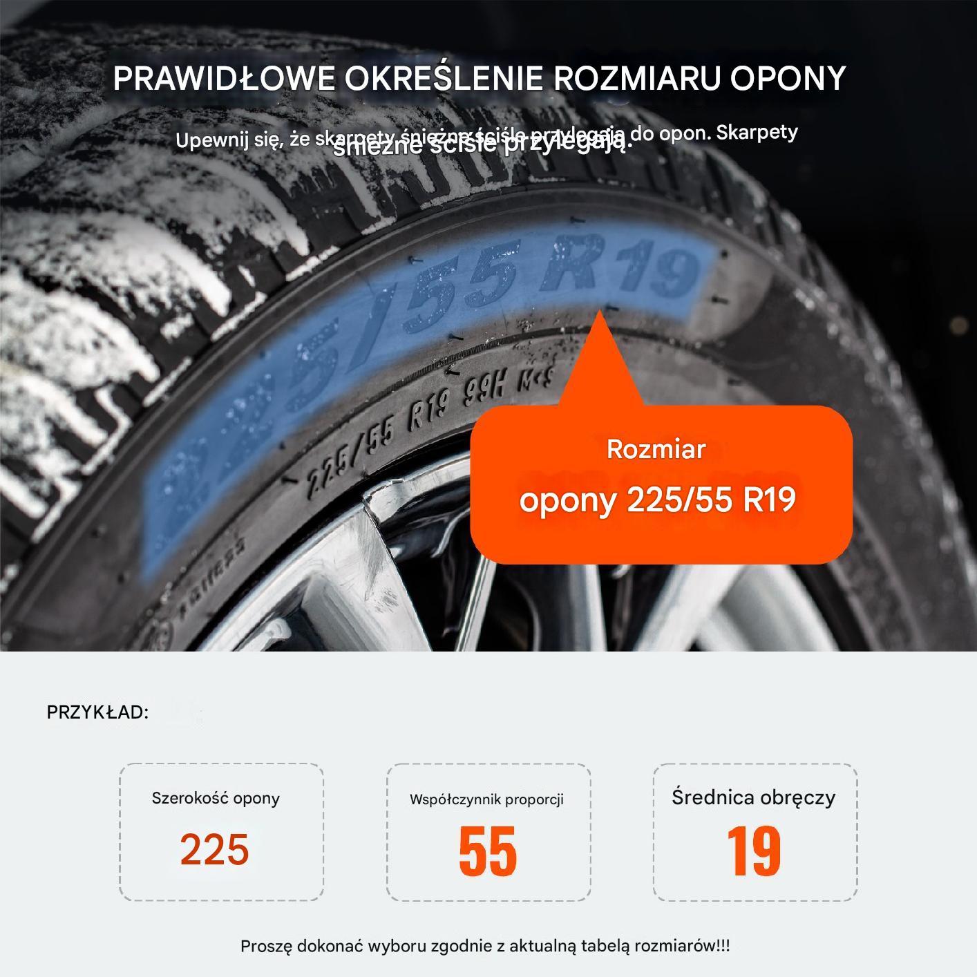 Łańcuchy śniegowe 2 szt. ze stali stopowej manganowej 15-18 cali - obrazek 5