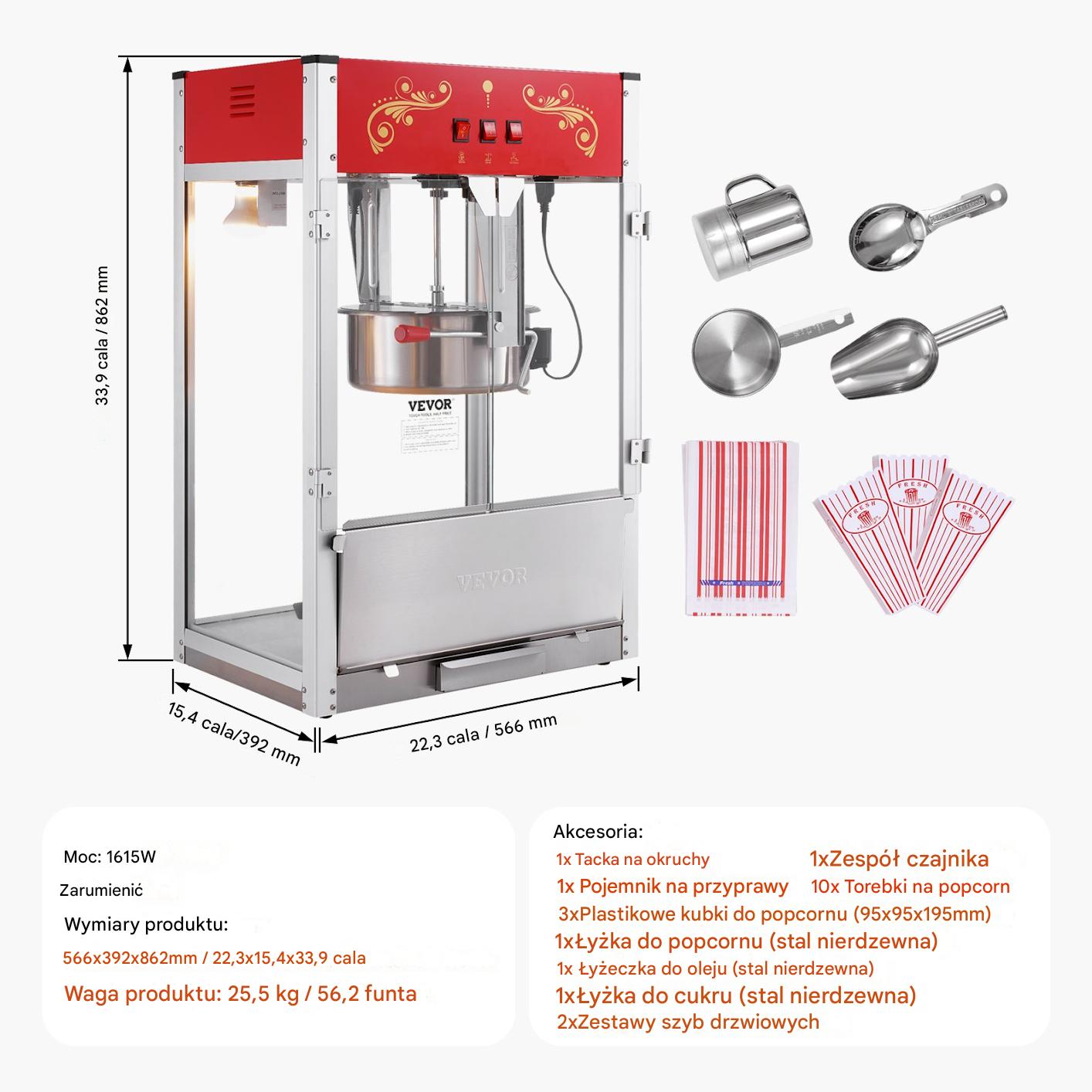 Maszyna do Popcornu 1615 W - obrazek 2