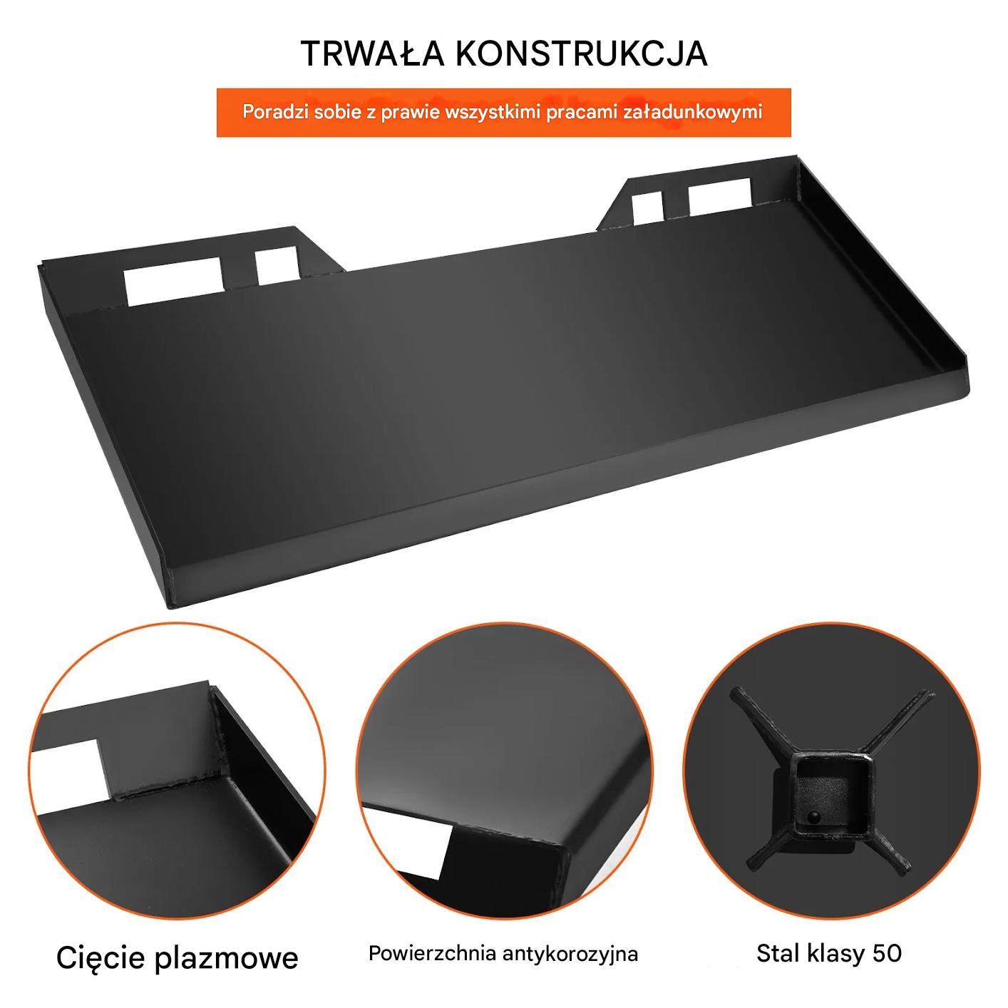 Płyta montażowa ładowarka traktor 115 cm 26kg do łyżek i wideł - obrazek 5