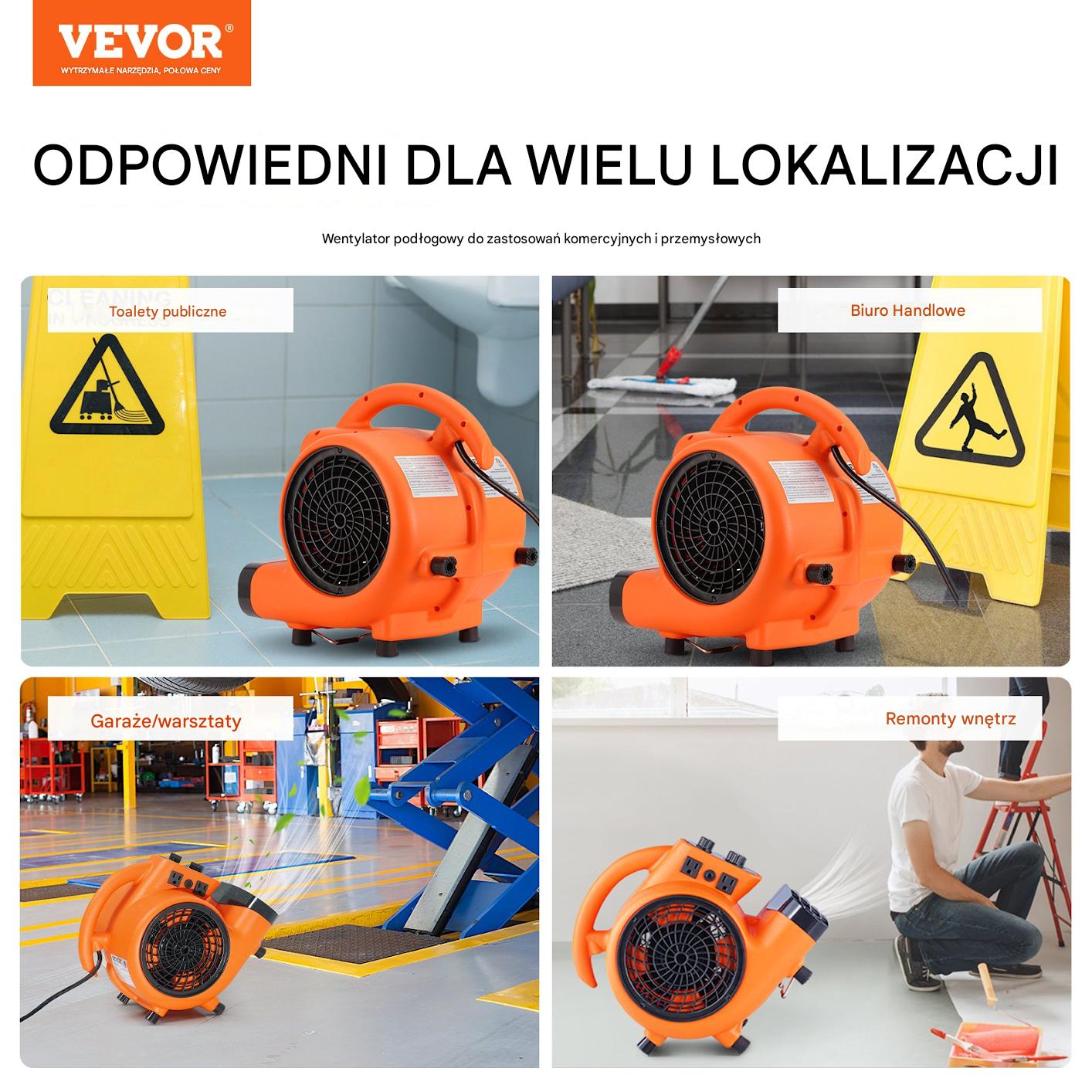 Wentylator podłogowy dmuchawa 1699 m3/h 1360obr – 3 prędkości - obrazek 7