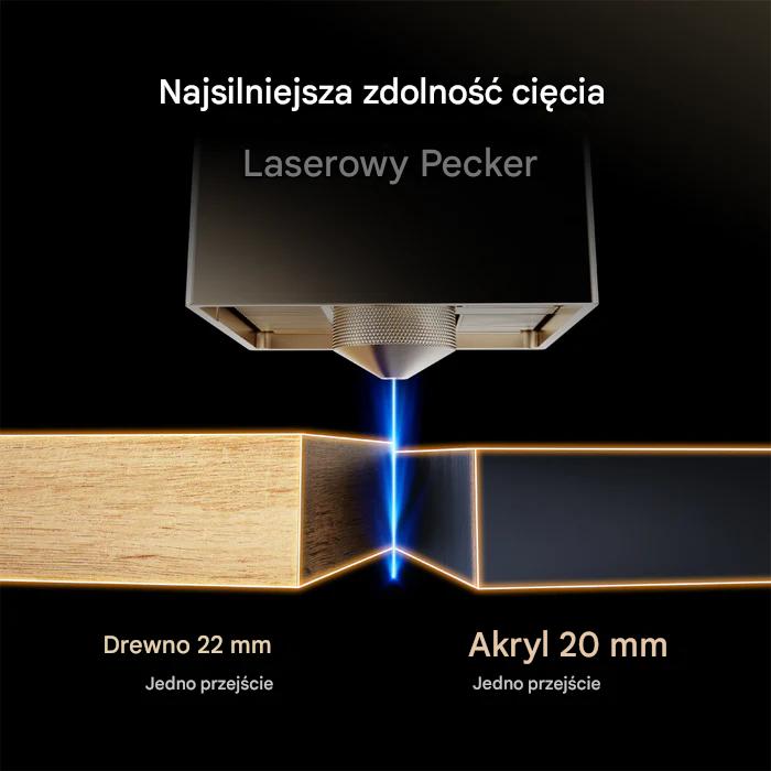 Ploter laserowy LaserPecker LX2 40W wirnik precyzyjny do warsztatu DIY - obrazek 5