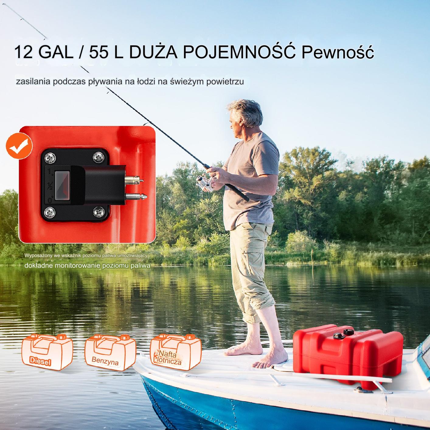 Zbiornik Paliwa do Łodzi 55 L - obrazek 3