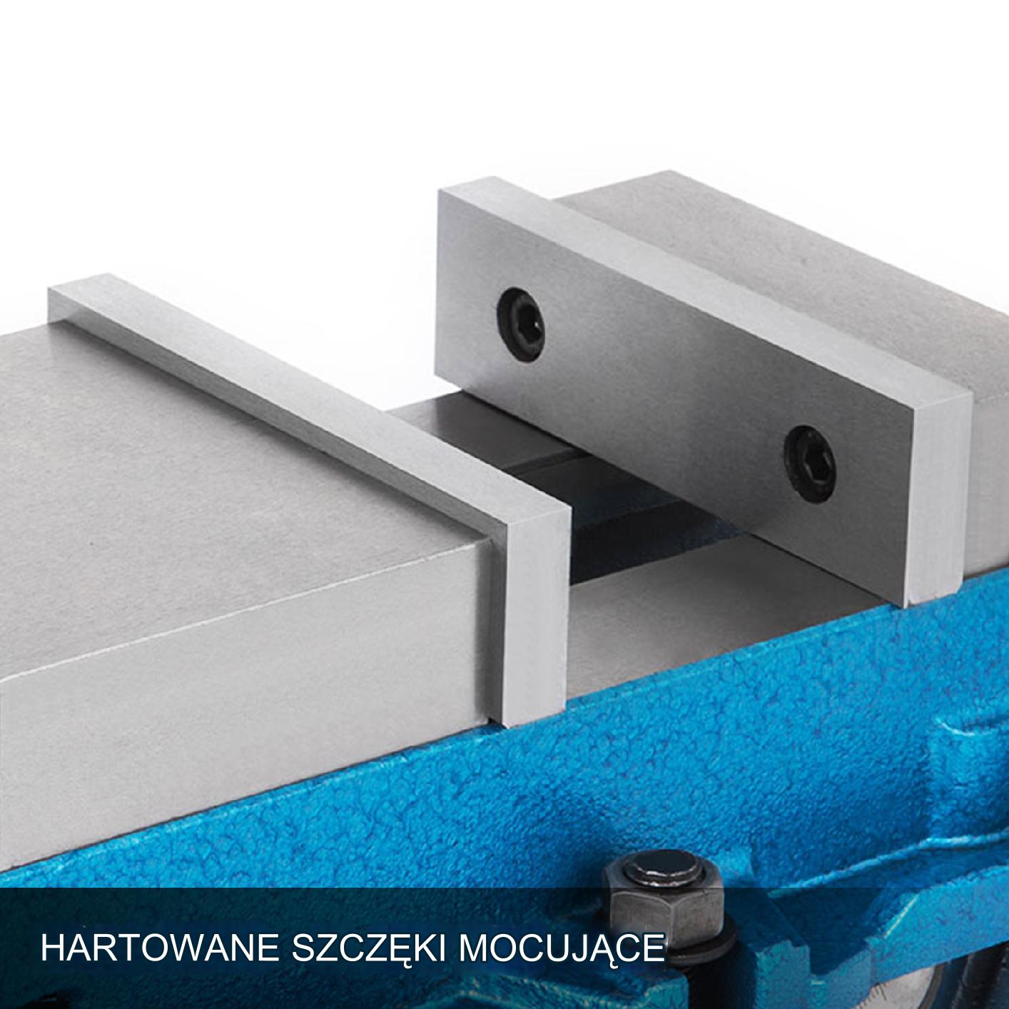 Imadło warsztatowe frezarskie 80 mm z podstawą obrotową 360° do CNC - obrazek 3