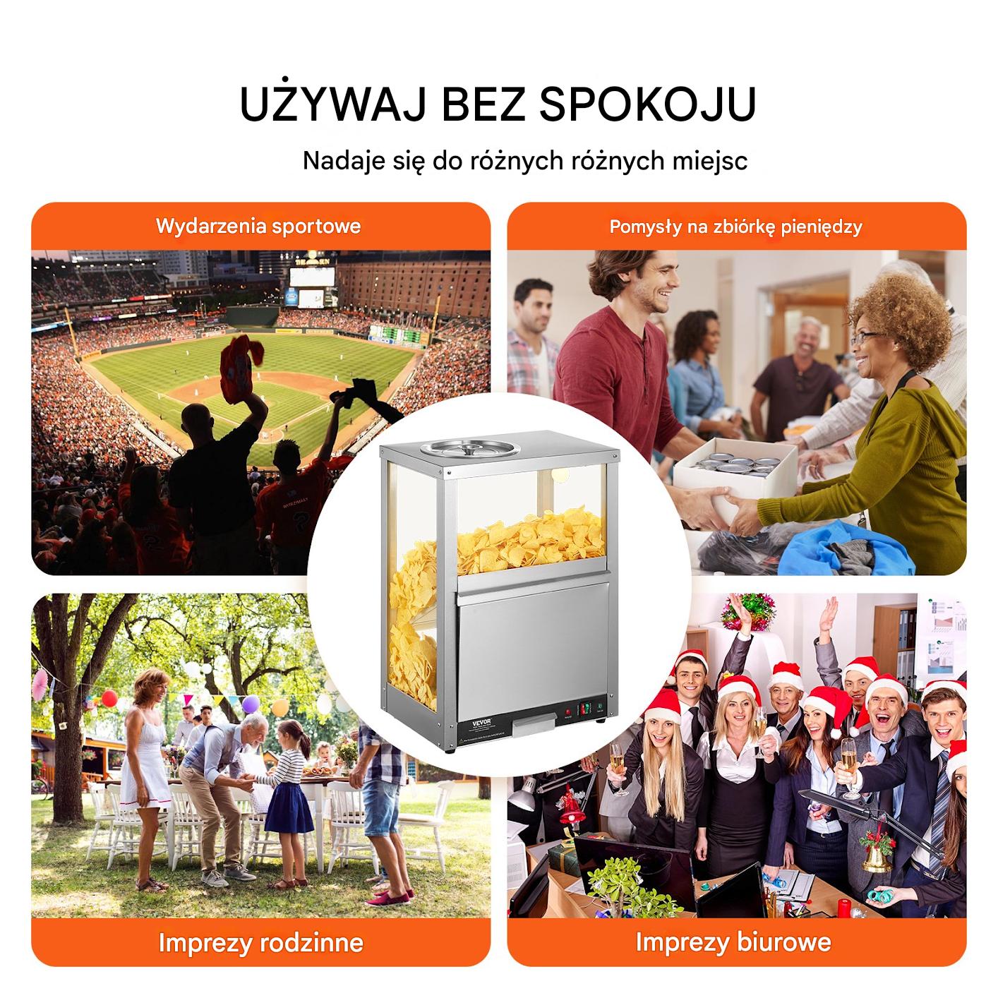 Podgrzewacz do Nachos Popcornu 80L - obrazek 6