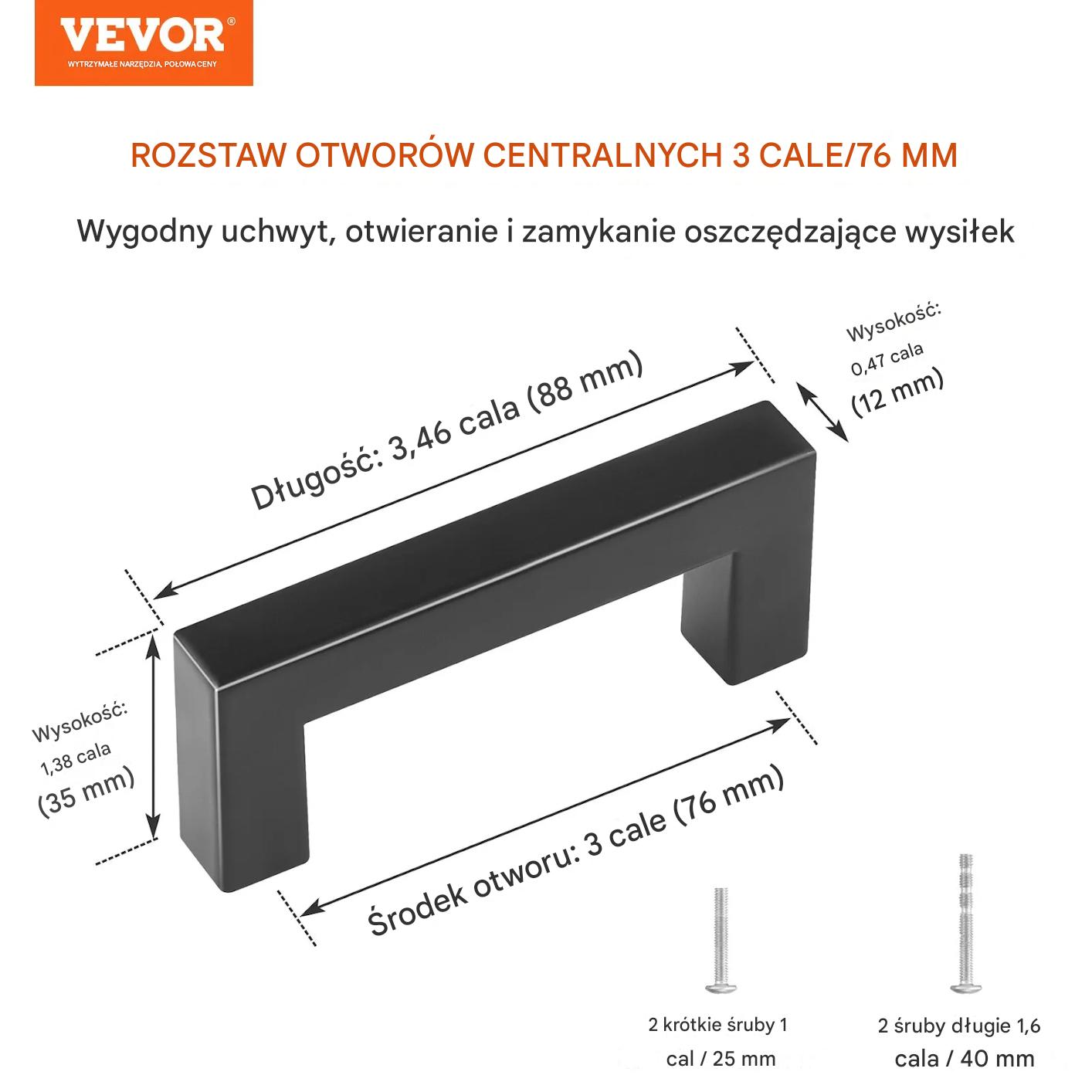 Uchwyty meblowe 30 szt 76 mm stal szczotkowana nowoczesne do szafek - obrazek 3