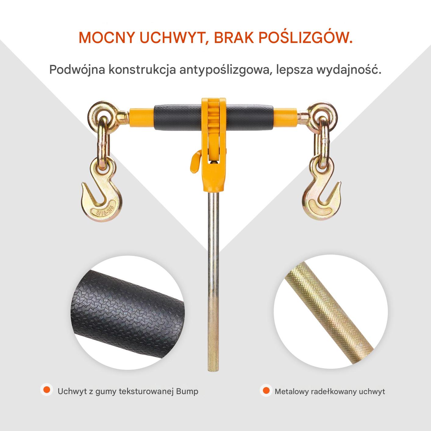 Napinacz łańcuchowy grzechotkowy 4 szt. 3T 0,8 - 0,9 cm - obrazek 4