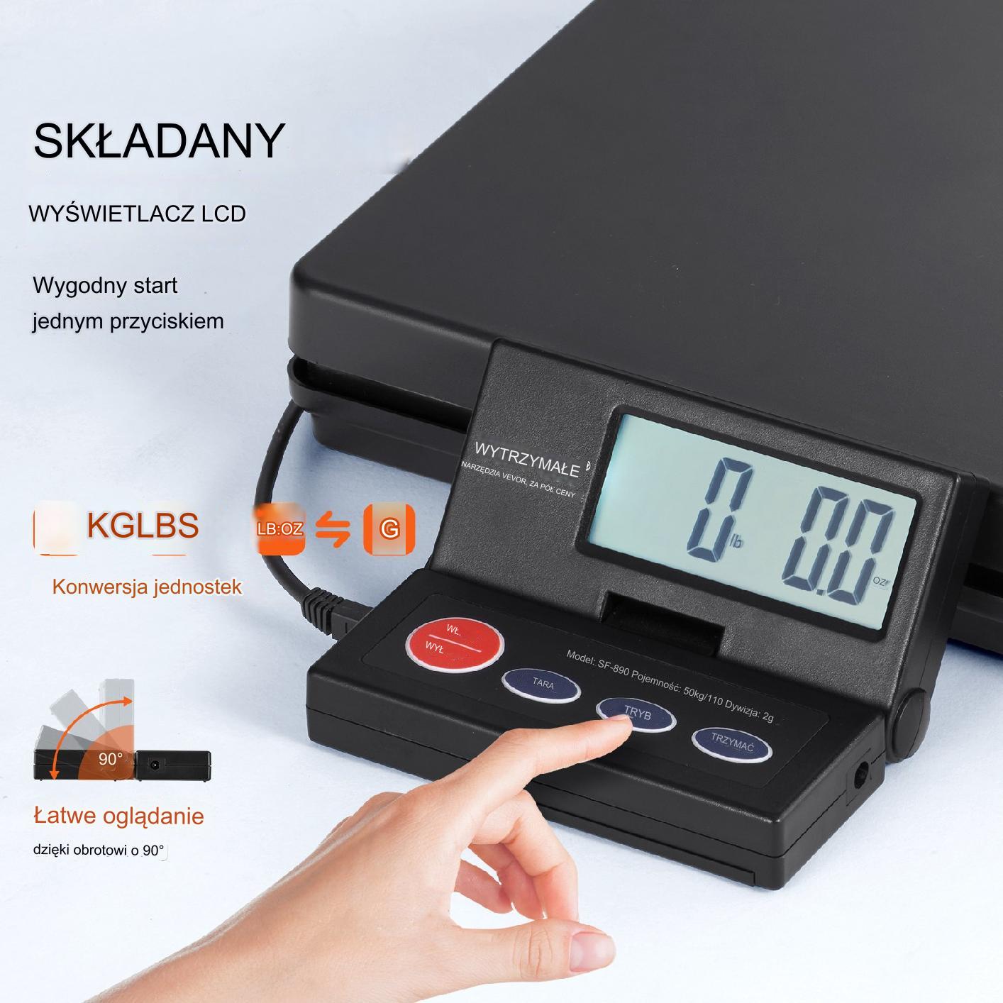 Waga elektroniczna pocztowa sklepowa towarowa magazynowa 10 g–50 kg - obrazek 6