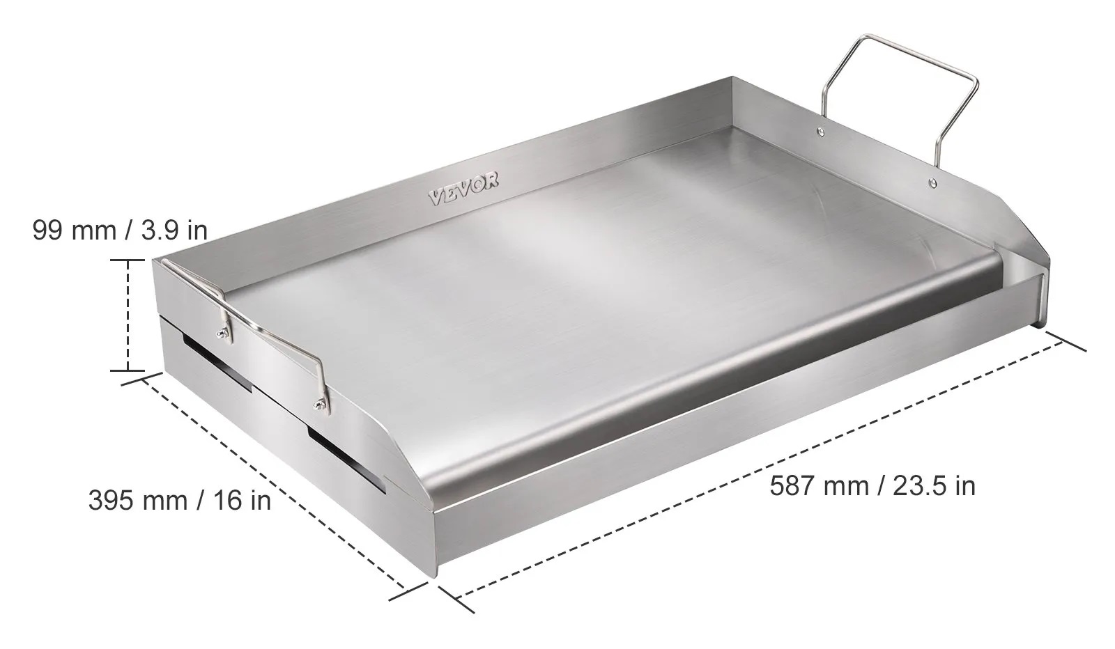 Płyta grillowa na kuchenkę 60x40 cm stalowa non stick na 2 palniki BBQ - obrazek 2