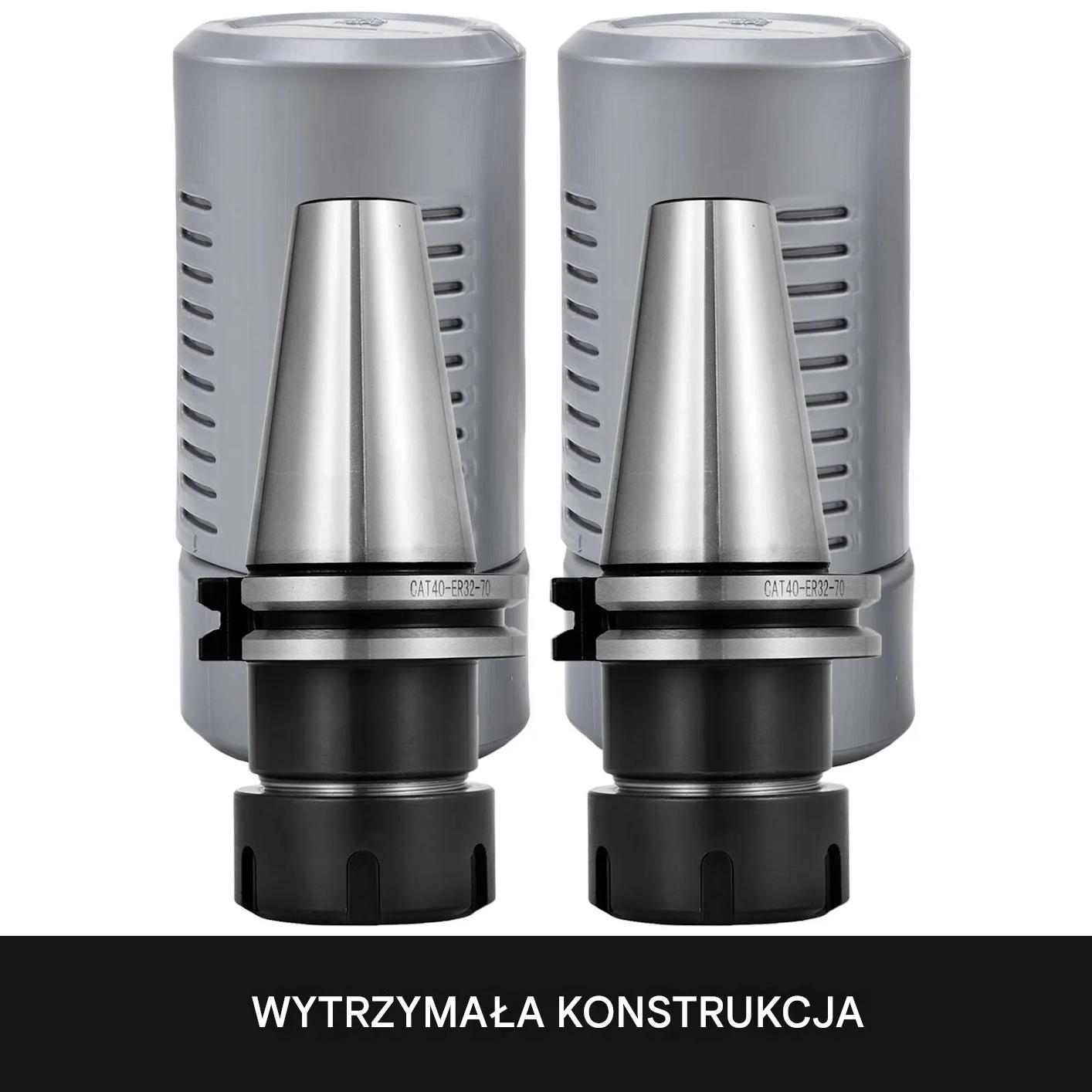Uchwyt frezarski CAT40 ER32 zestaw 5 tulei – do tokarki i CNC grawerowania - obrazek 2