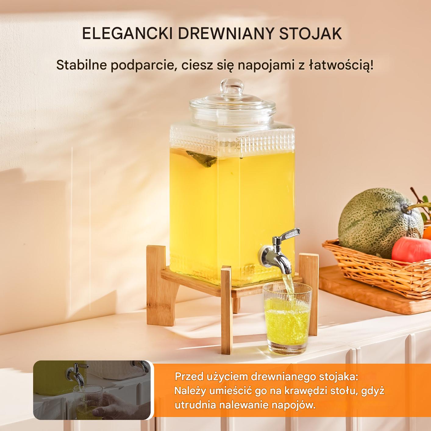 Dyspenser do napojów z kranikiem ze stali nierdzewnej – Pojemność 5,5 L - obrazek 7
