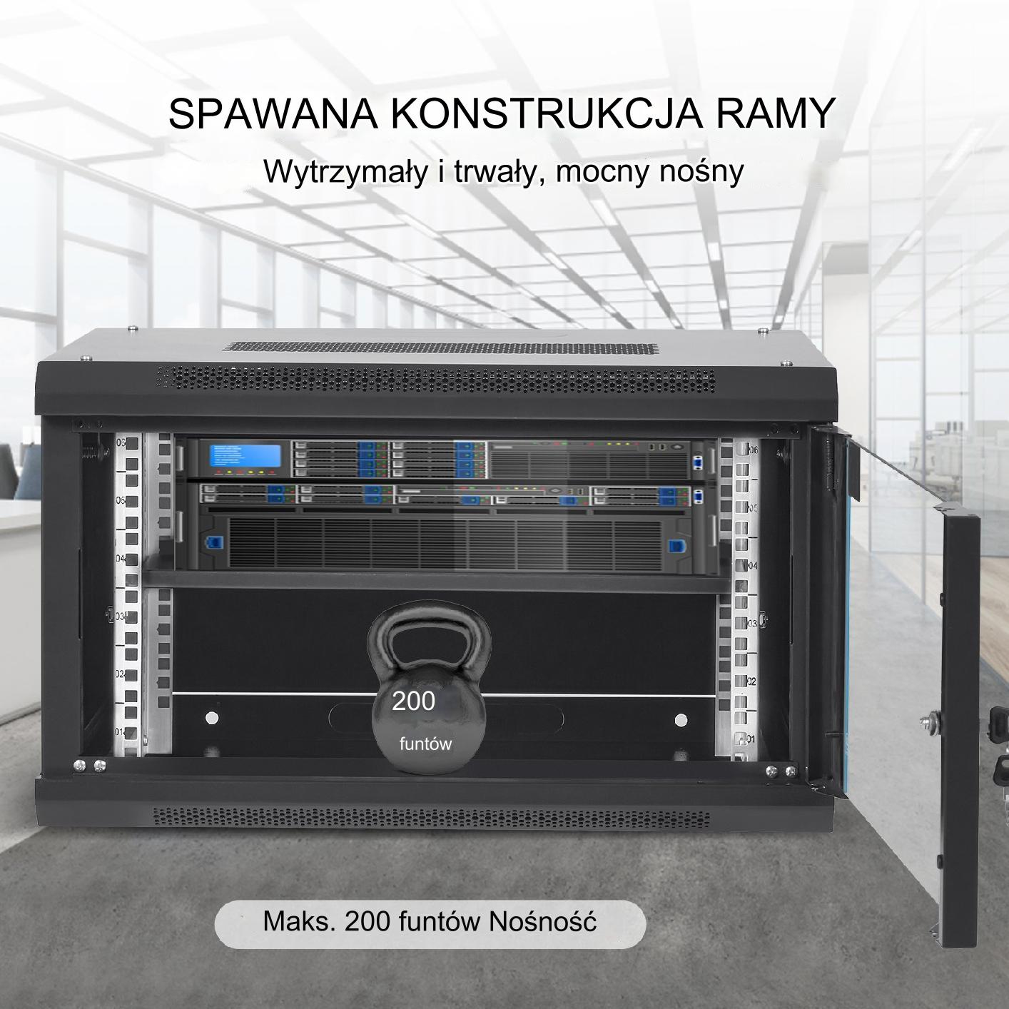 Szafa serwerowa wisząca 60x35x45cm - obrazek 3