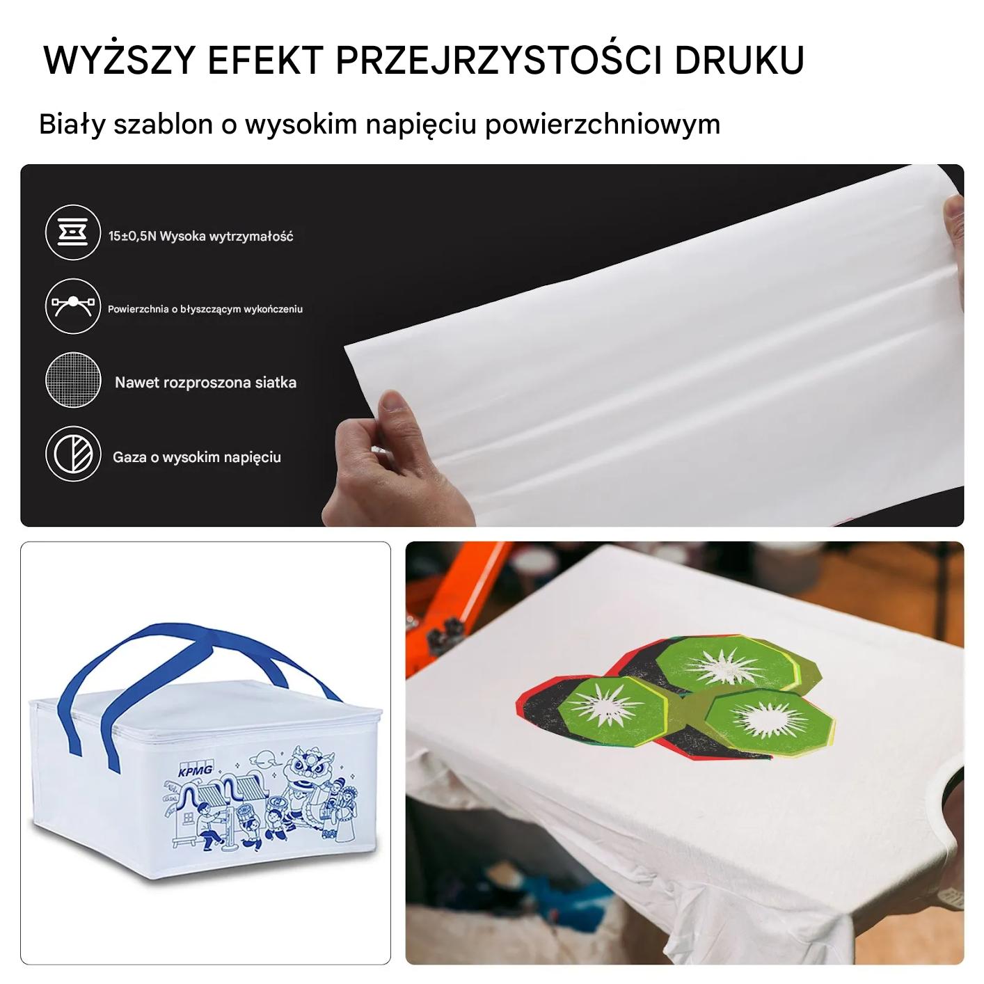 Sito do prasy sitodrukowej ręcznej 50x60 cm 6 ramek siatka 305 sitodruk - obrazek 7