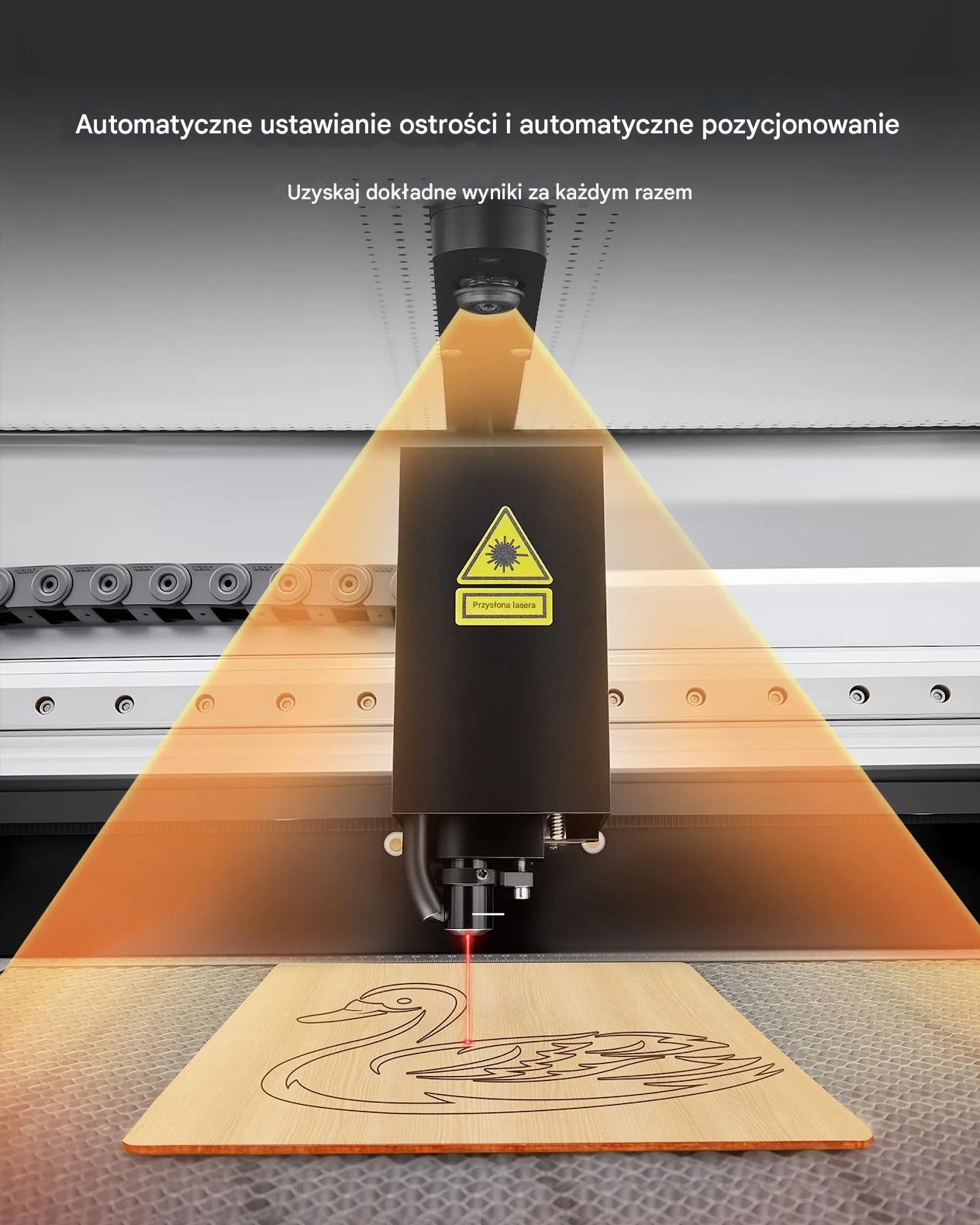 Laser CO2 grawerka ploter 500x300 55W kamera do drewna akrylu - obrazek 5