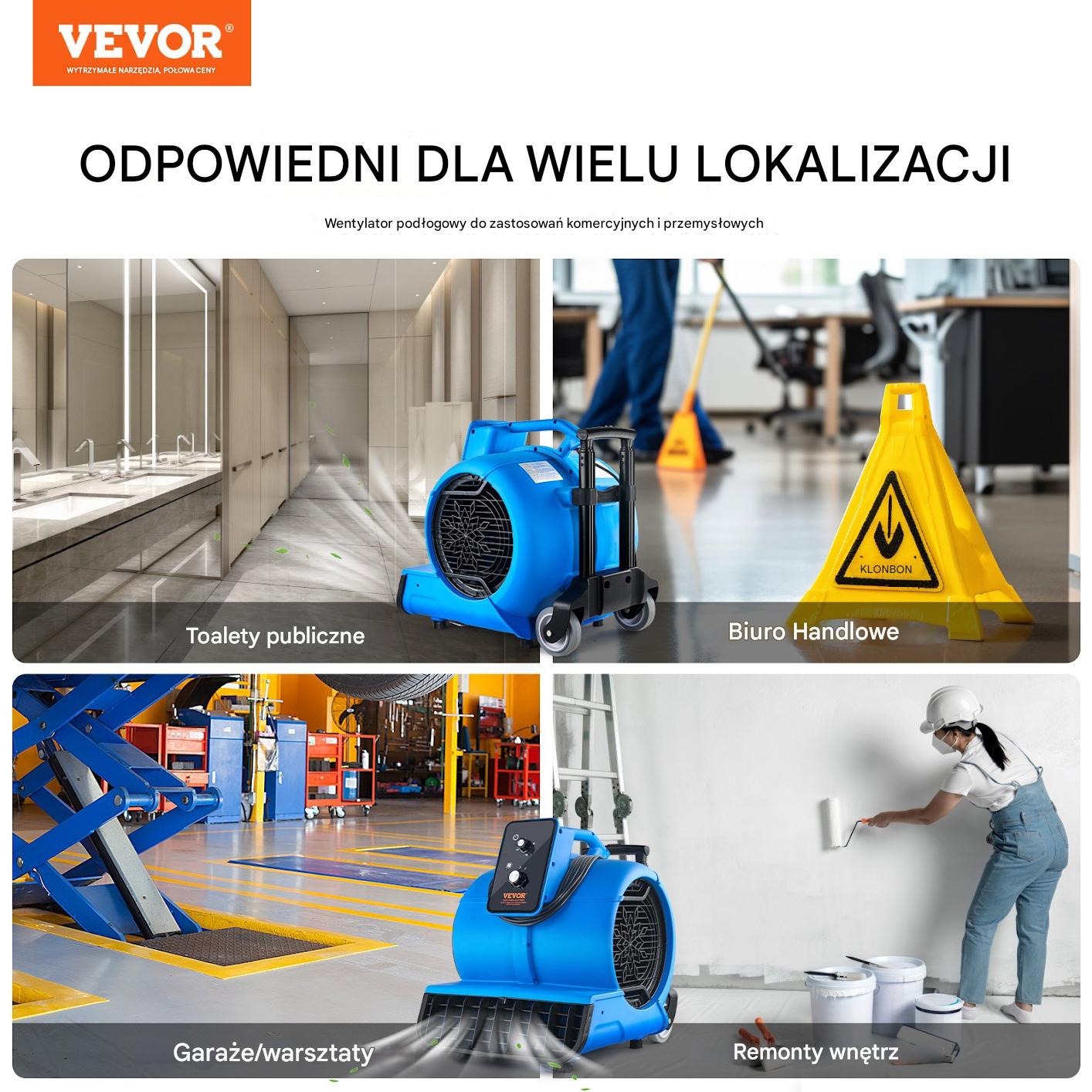 Wentylator podłogowy dmuchawa 6796 m3/h 1400obr – 3 prędkości - obrazek 7